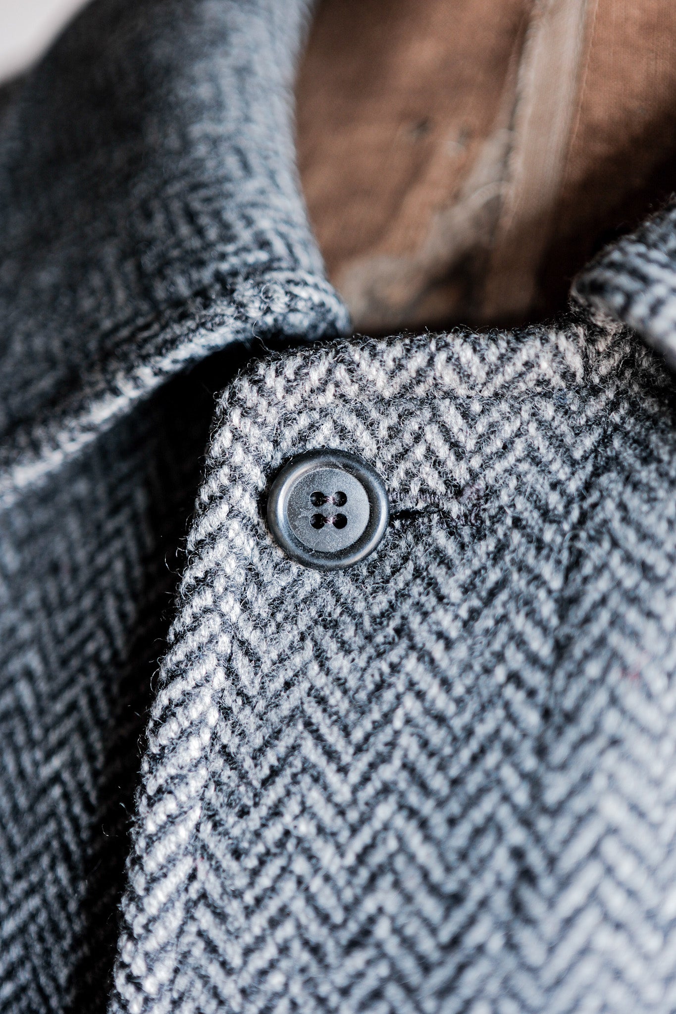 ［~90's］Vintage Burberry's Single Raglan Balmacaan Coat Size.54REG "SHETLAND TWEED"