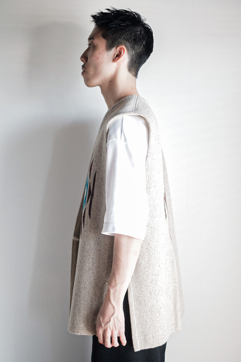 [~ 40's] เสื้อกั๊กผ้าขนสัตว์ Chimayo ของ Ortega Vintage