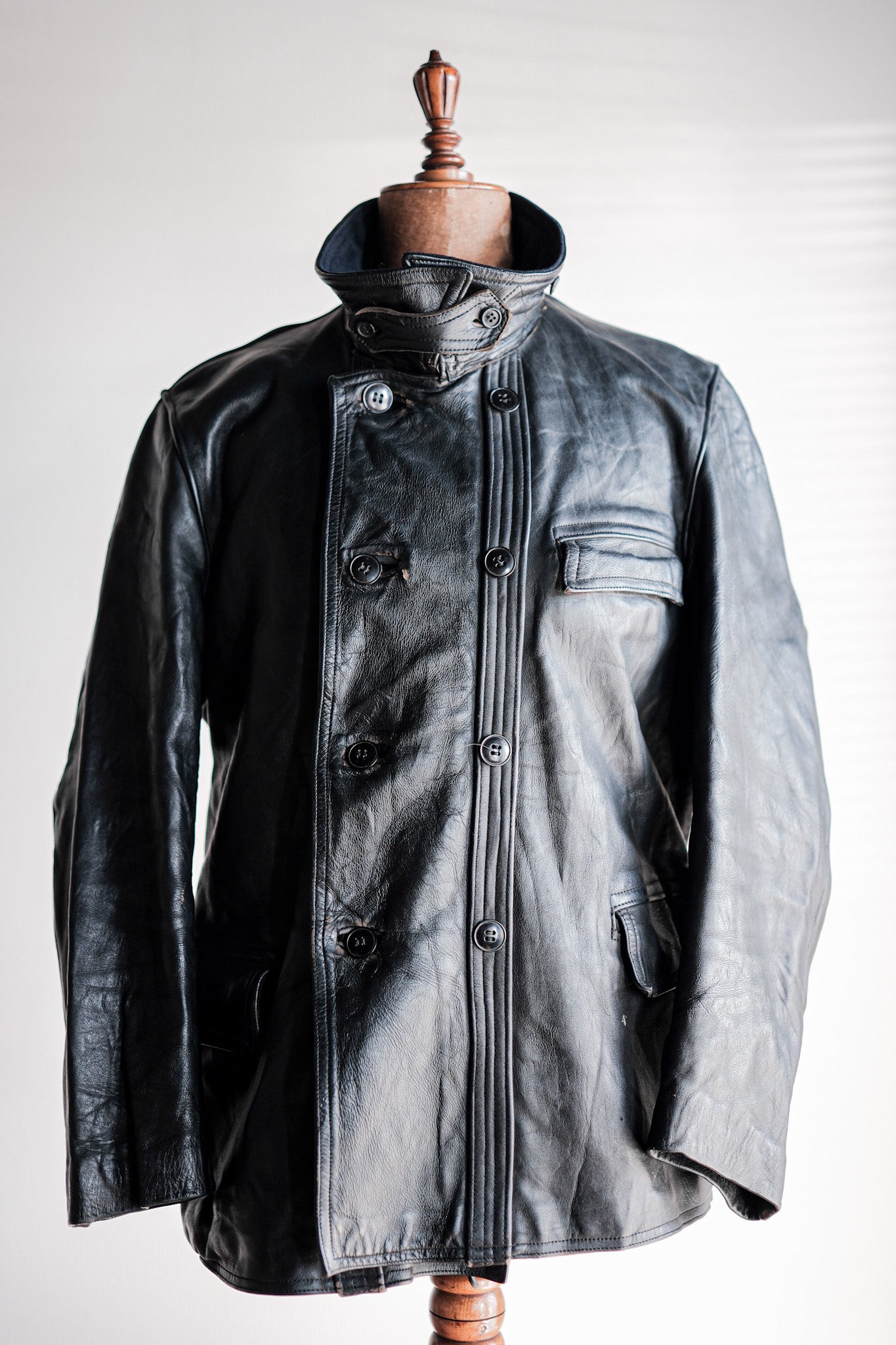 ［~50's］French Vintage Le Corbusier Leather Work Jacket "Wool Collar"