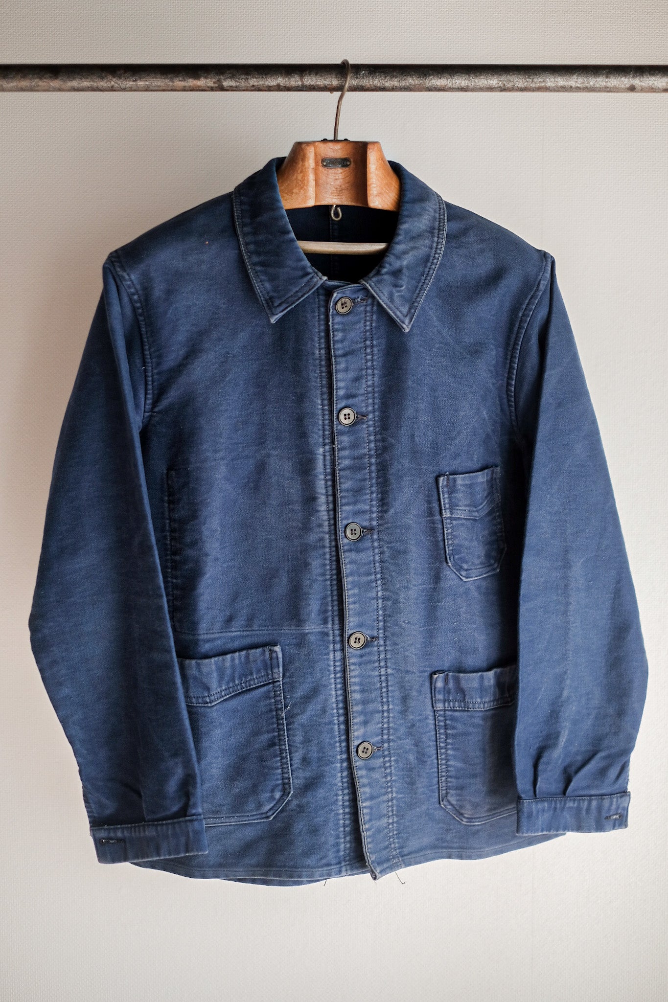 ［~40's］French Vintage Blue Moleskin Work Jacket