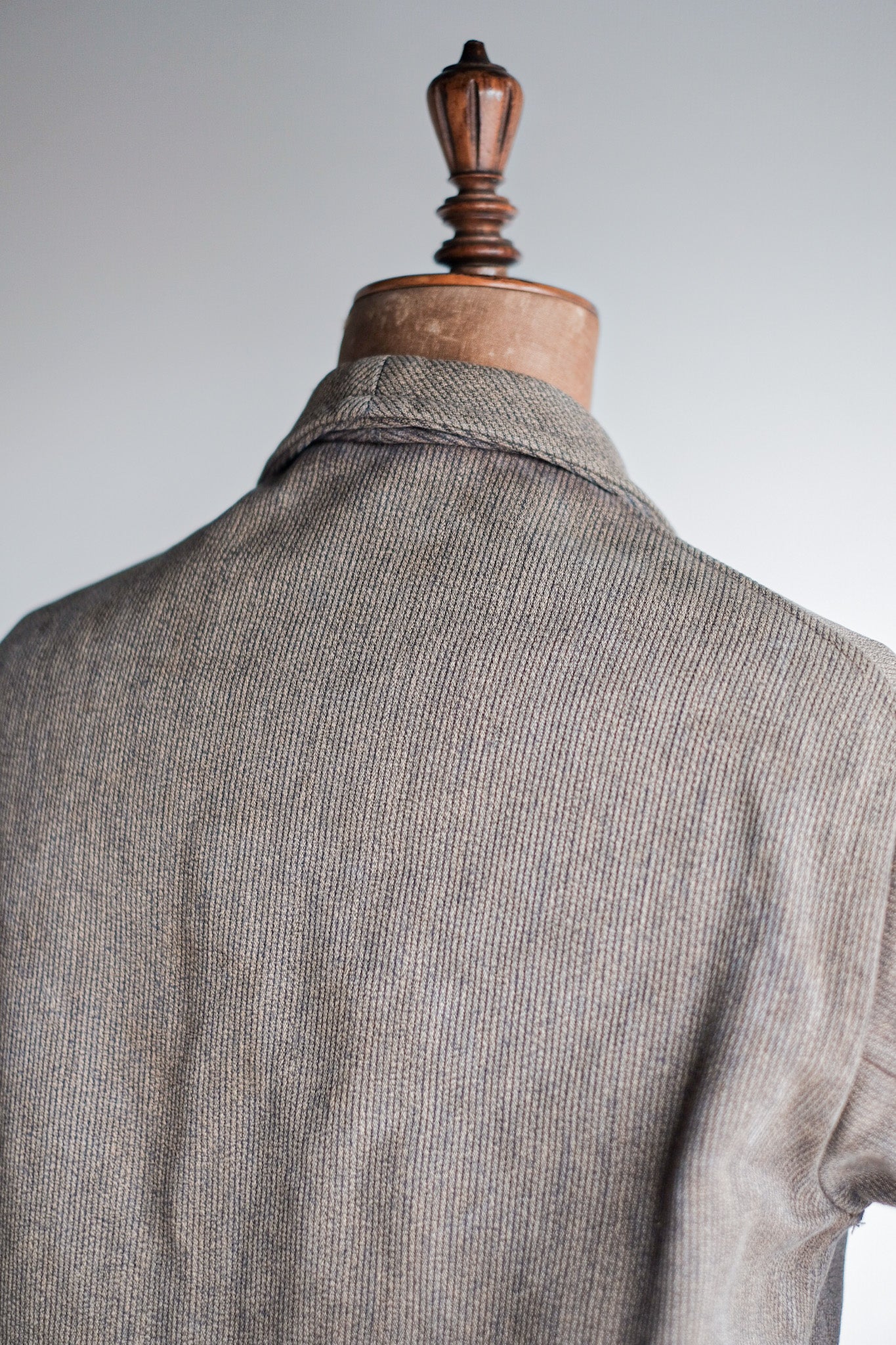 ［~60's］French Vintage Brown Salt & Pepper Cotton Pique Hunting Jacket