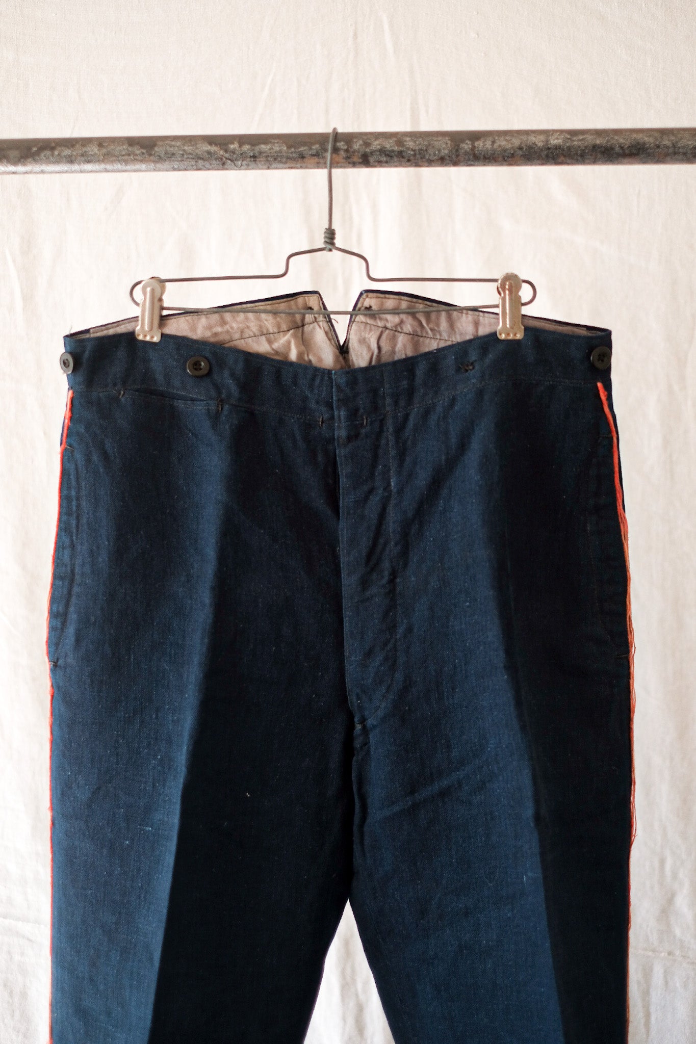 【~10's】French Vintage Indigo Metis Fireman Pants