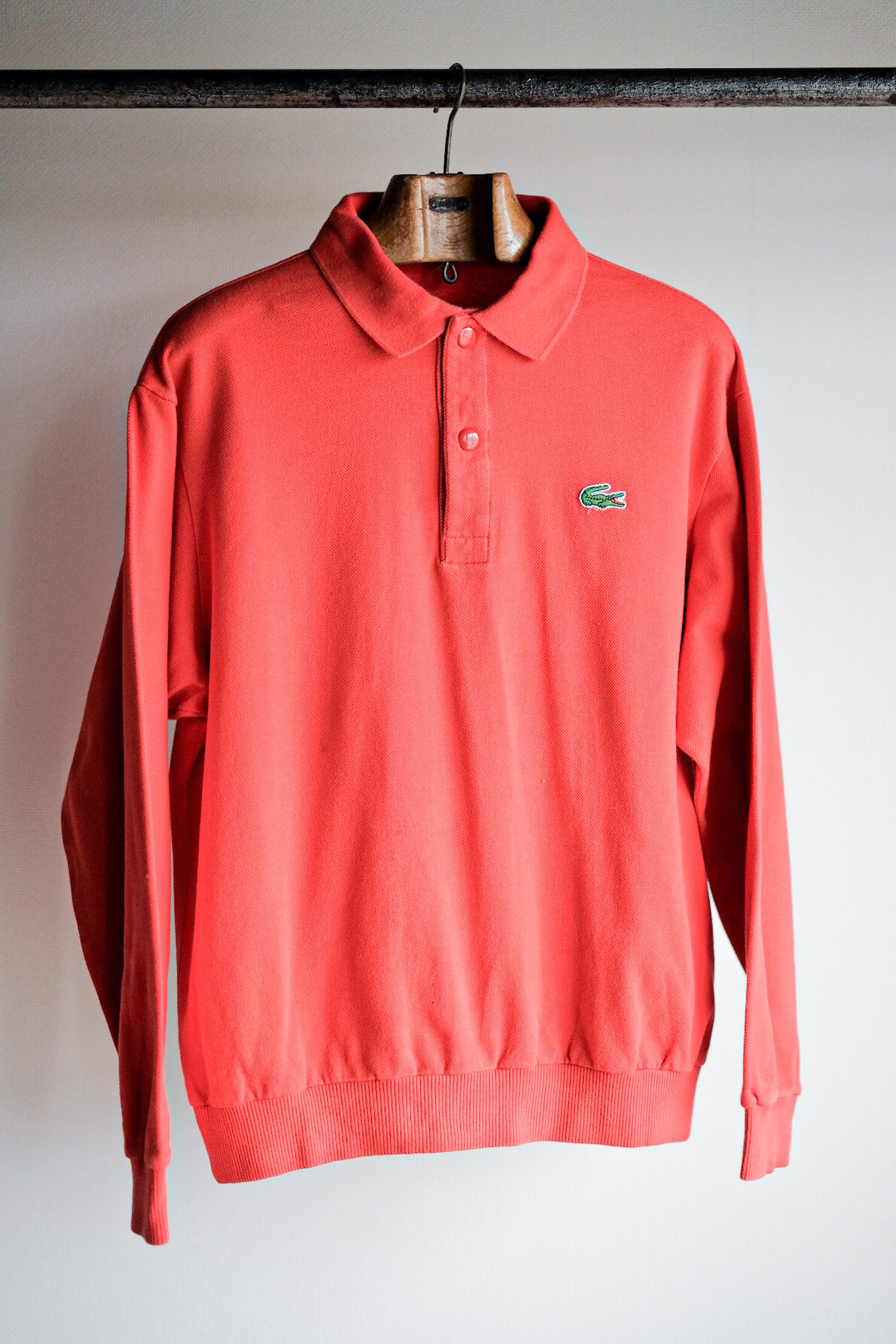 【~70's】CHEMISE LACOSTE L/S Polo Sweatshirt Size.4 "Orange"