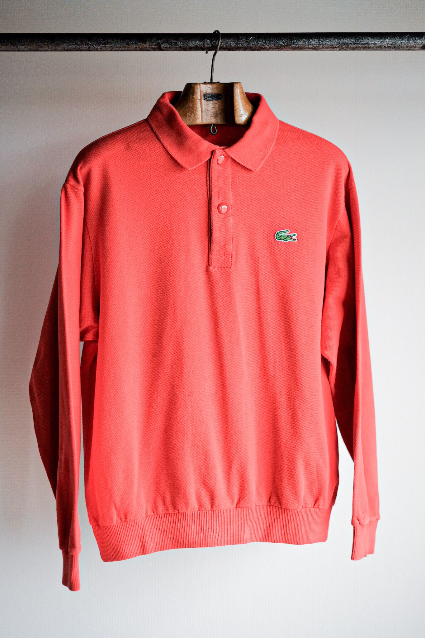 ［~70's］CHEMISE LACOSTE L/S Polo Sweatshirt Size.4 "Orange"