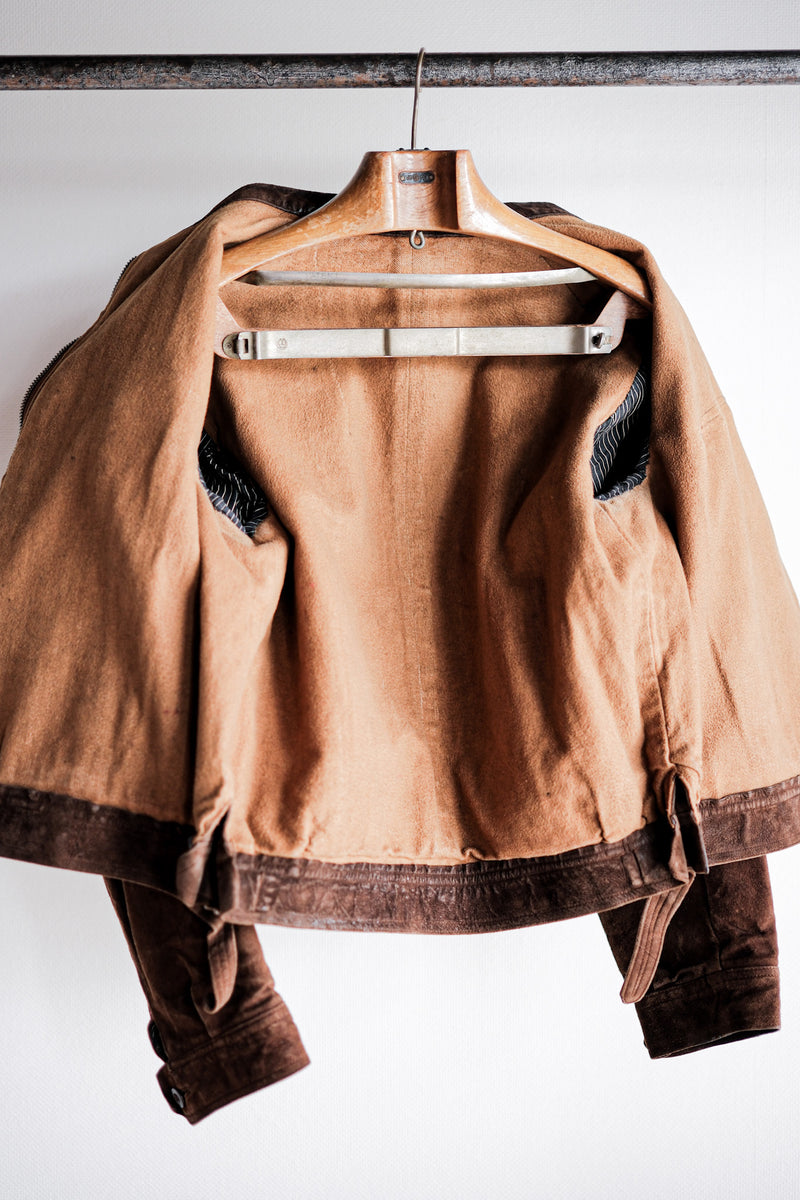 30's】French Vintage Suede Leather Cyclist Jacket – VIEUX ET NOUVEAU