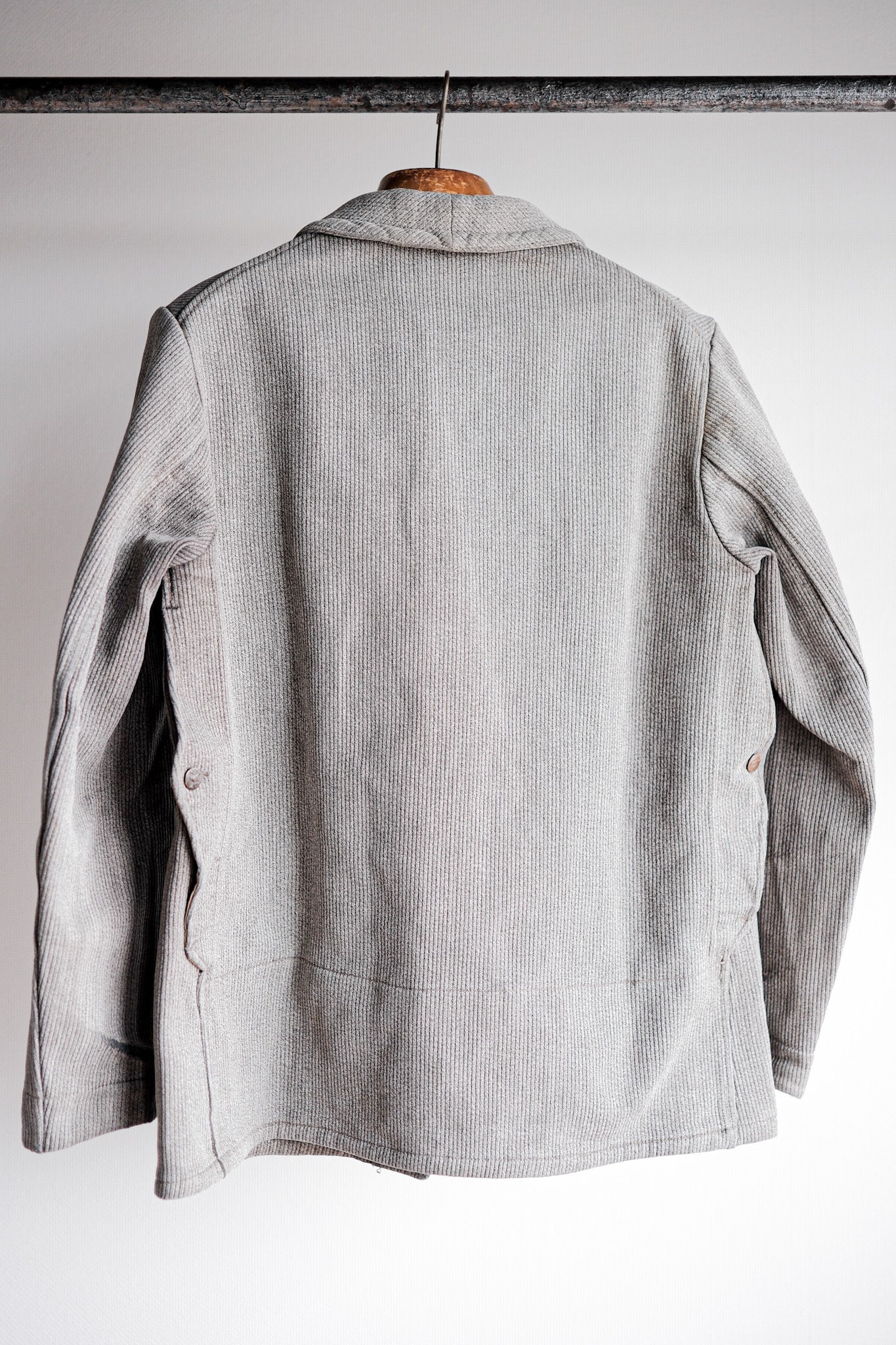 ［~50's］French Vintage Gray Cotton Pique Hunting Jacket