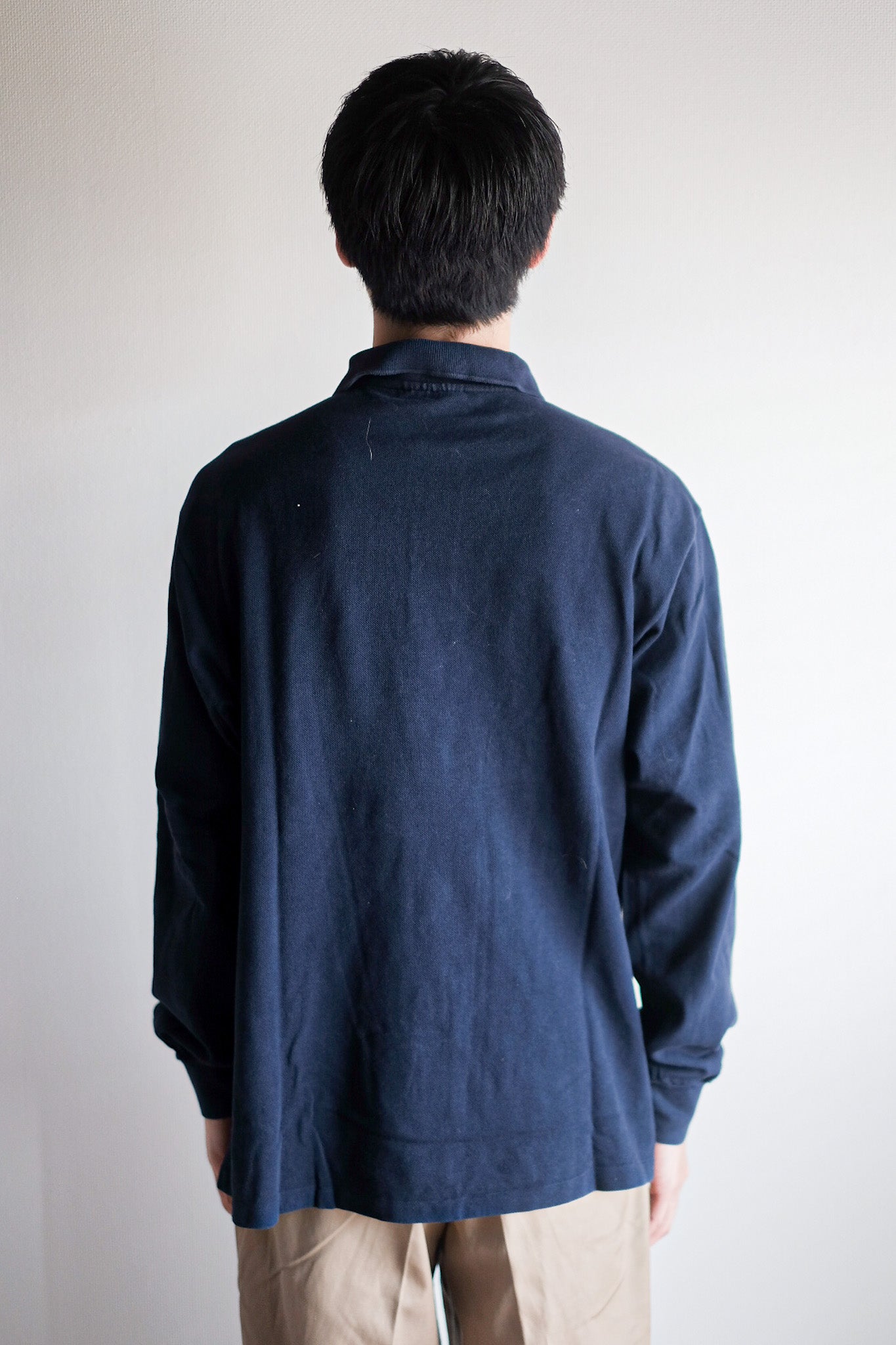 ［~80's］CHEMISE LACOSTE L/S Polo Shirt Size.5 "Navy"