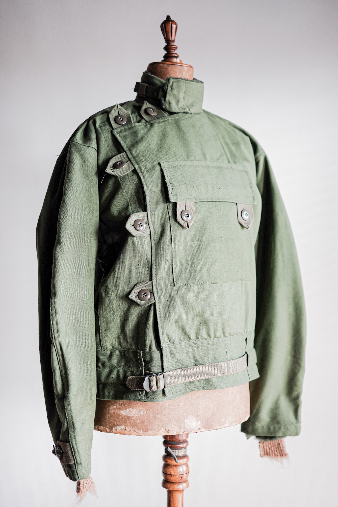 [〜60年代] Sweedish陸軍調度騎士摩托車夾克，帶有襯裡尺寸。C48“死股”