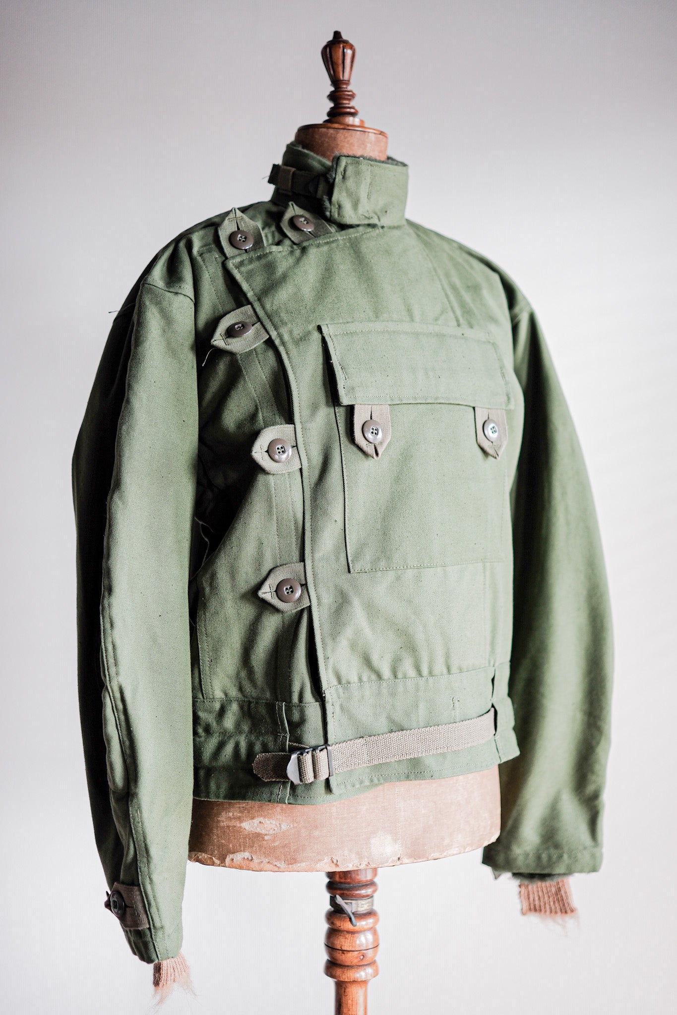 【~60's】Swedish Army Dispatch Rider Motorcycle Jacket With Liner Size.C48 "Dead Stock"