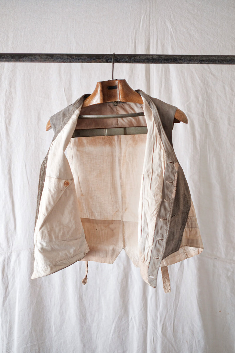 [~ 30's] French Vintage Cotton Gilet