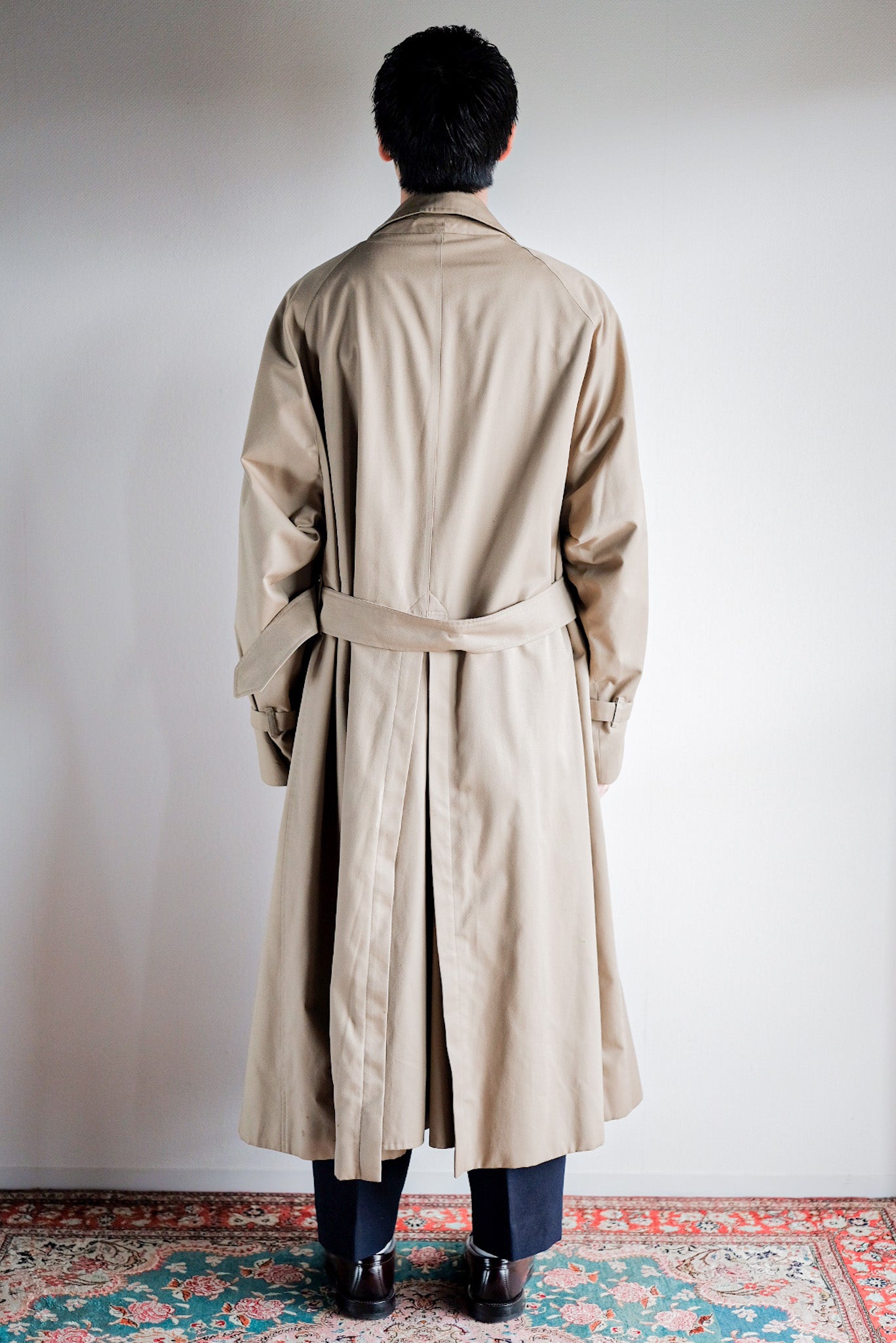 【~80's】Vintage Burberry's Single Raglan Rider Coat Size.52RL