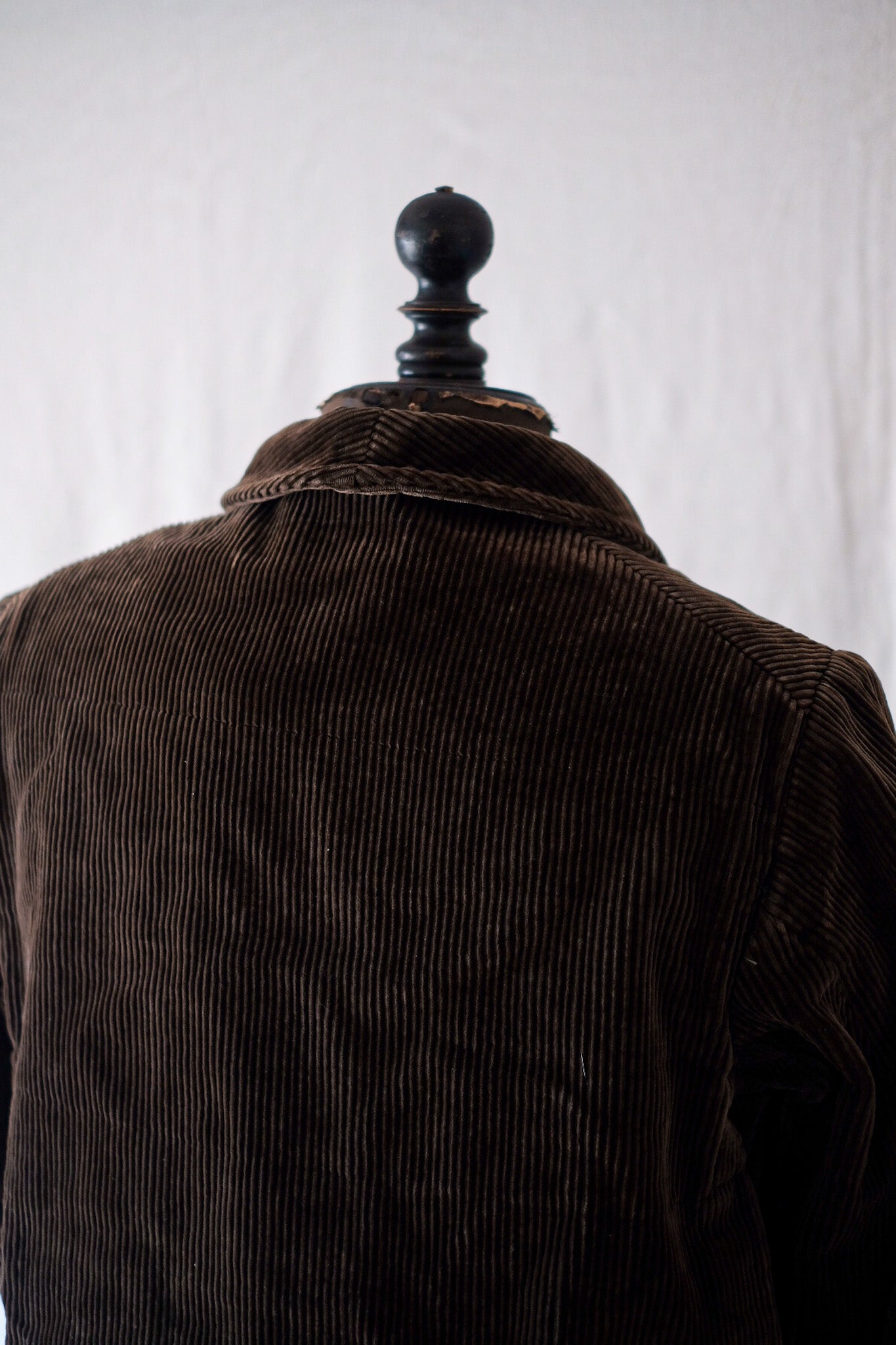 [~ 30 '] 프랑스 빈티지 브라운 코듀로이 사냥 재킷