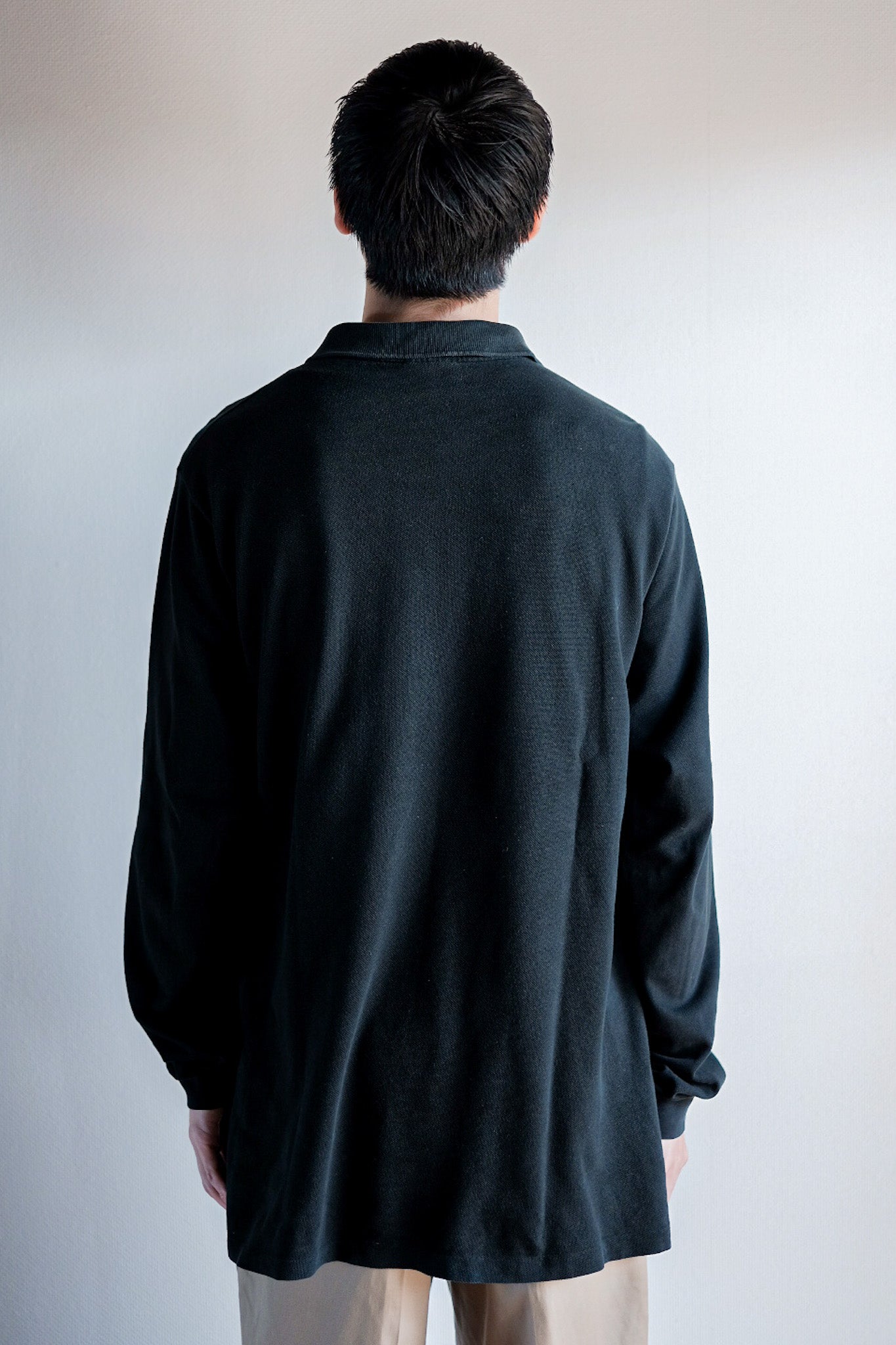 ［~80's］CHEMISE LACOSTE L/S Polo Shirt Size.5 "Black"