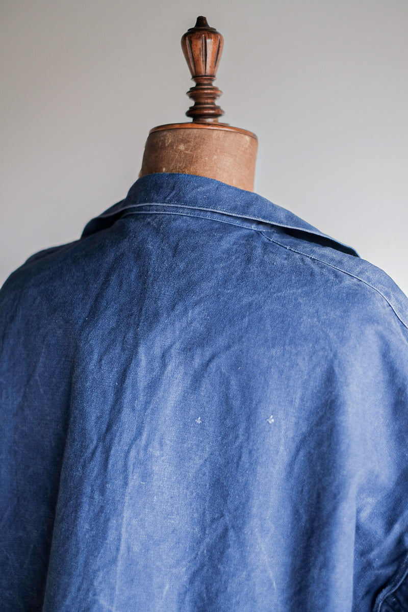 [~ 50's] French Vintage Indigo Metis Fisherman Smock