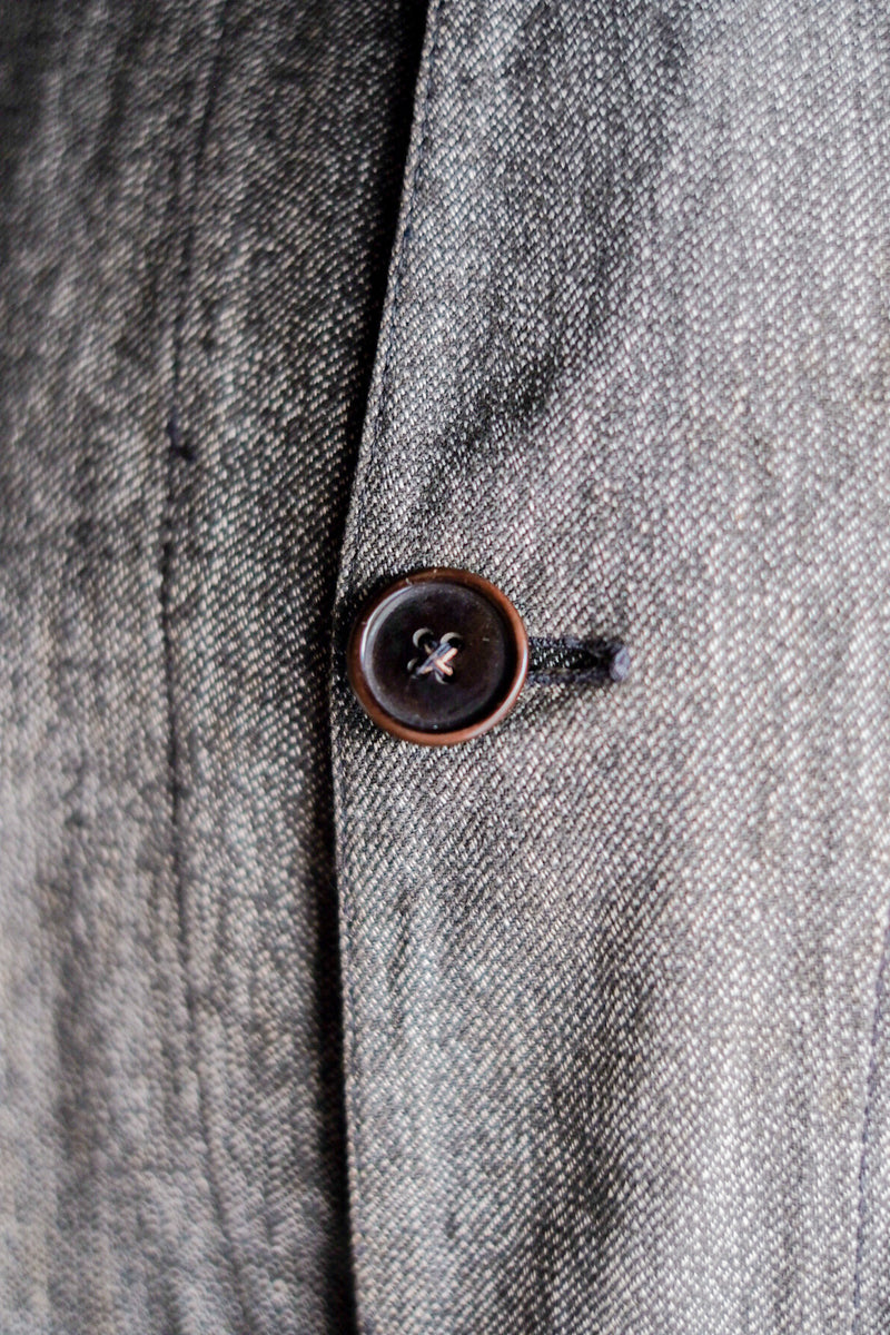 [~ 40's] เสื้อโค้ท French Vintage Black Chambray Atelier