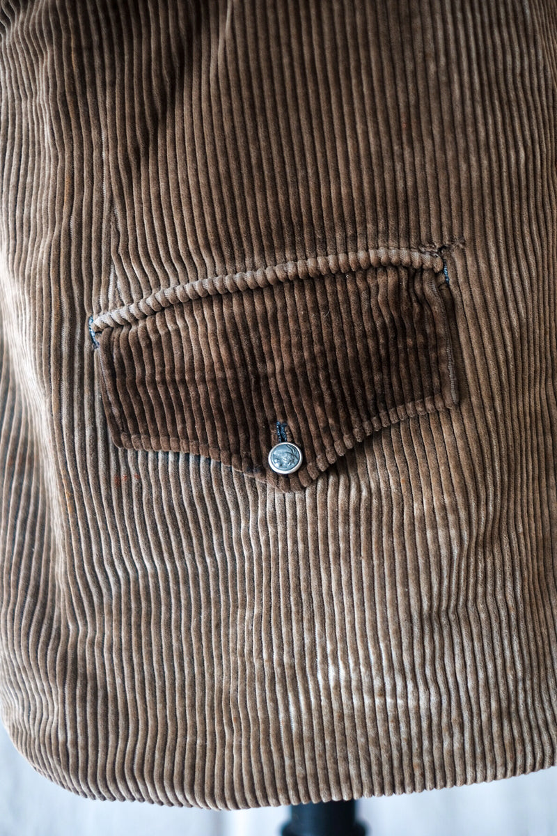 [~ 30's] แจ็คเก็ต Gamekeeper Gamekeeper ของ French Vintage Brown