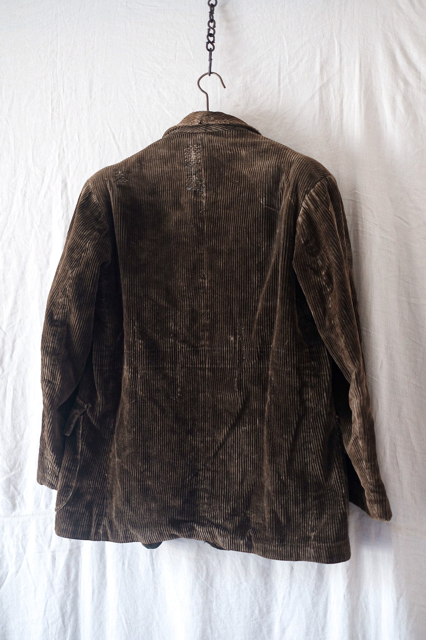 [〜40年代]法國復古棕色燈芯絨夾克