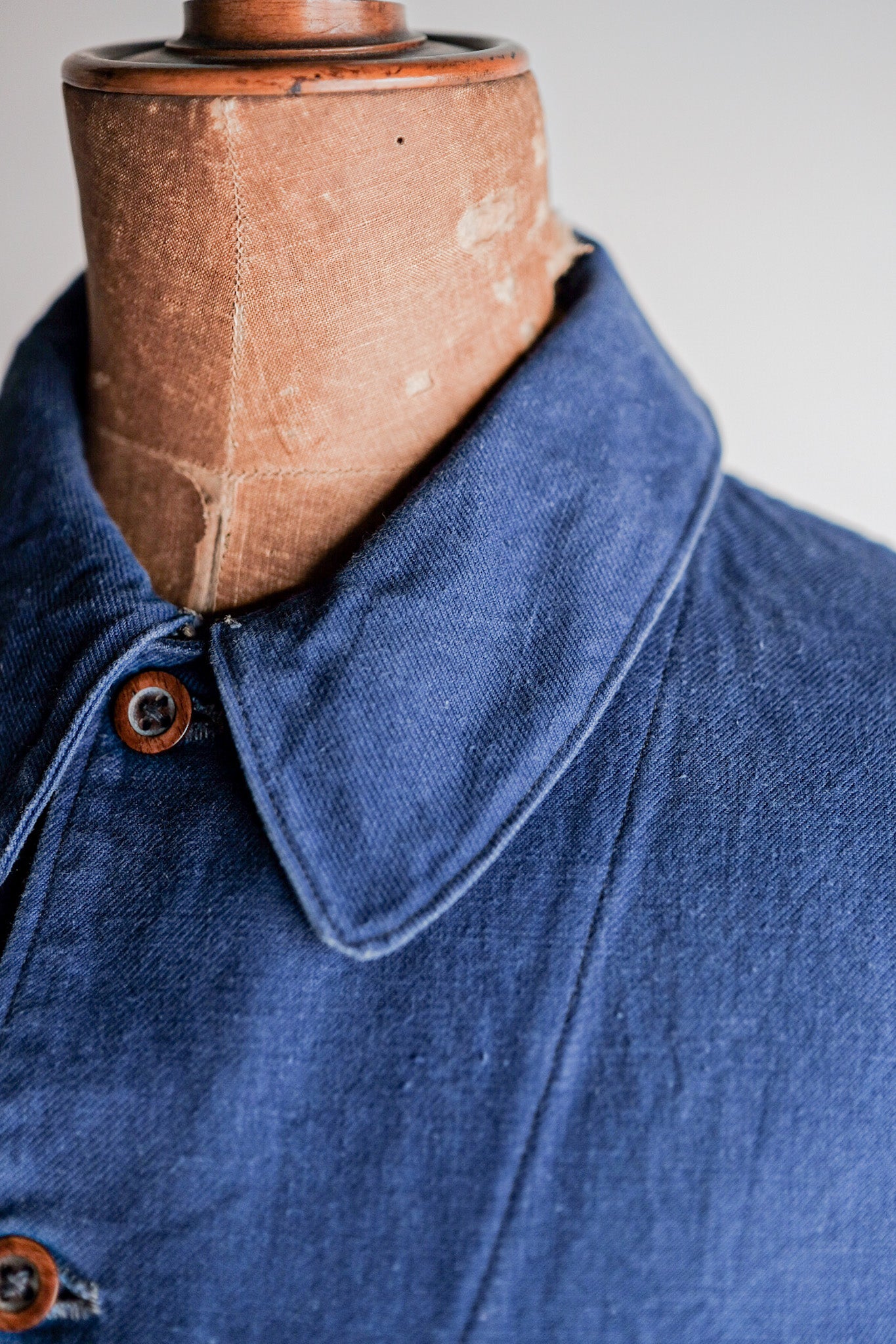 ［~40's］French Navy Indigo Cotton Twill Chore Jacket