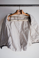 [~ 30's] French Vintage Grey Cotton Pique Hunting Gilet