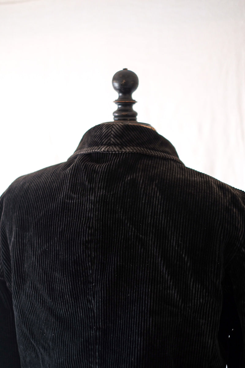 [~ 40's] Veste de gardien de chasse vintage en velours noire vintage