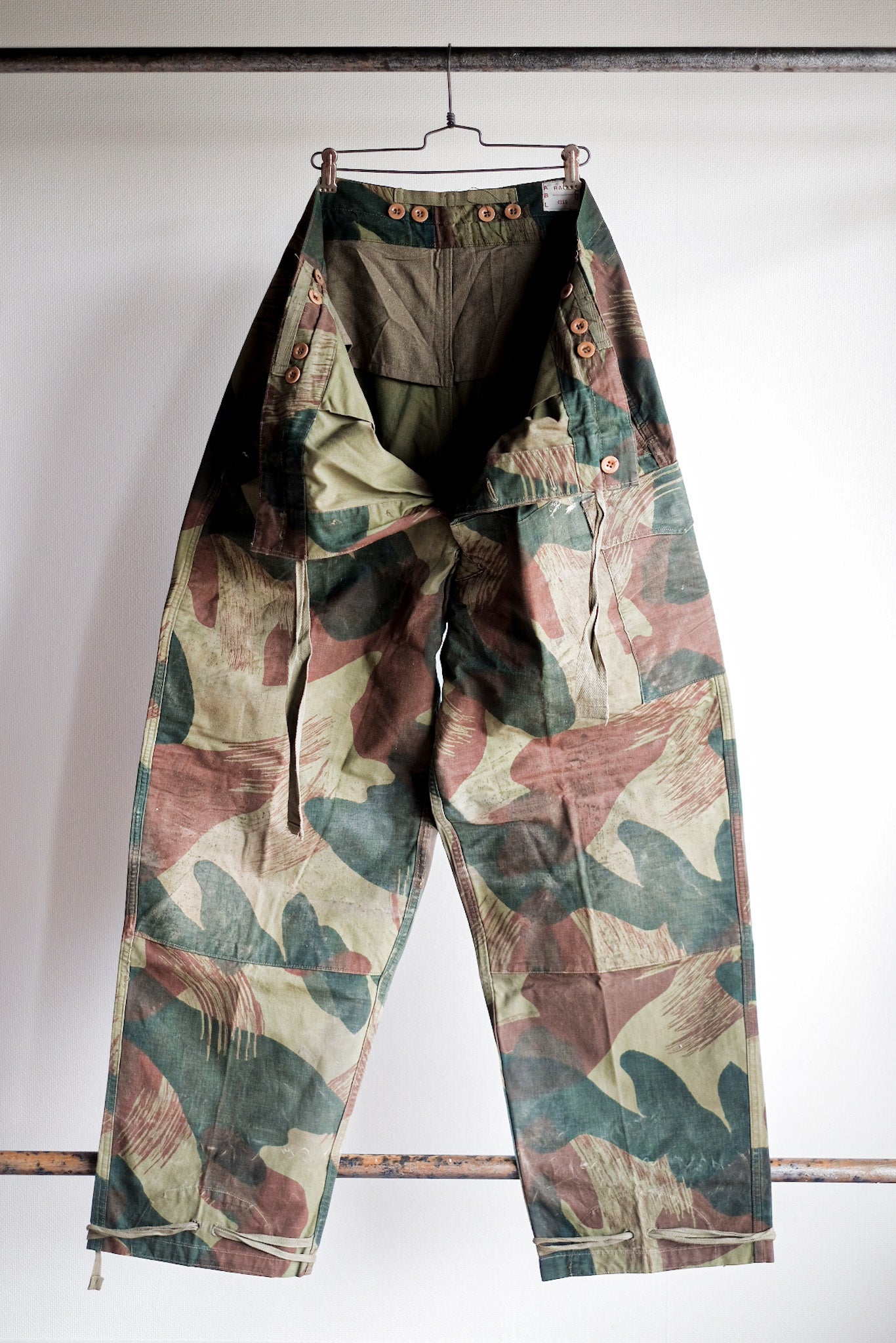 【~50's】Belgium Army Brushstroke Camo Airborne Pant Size.6