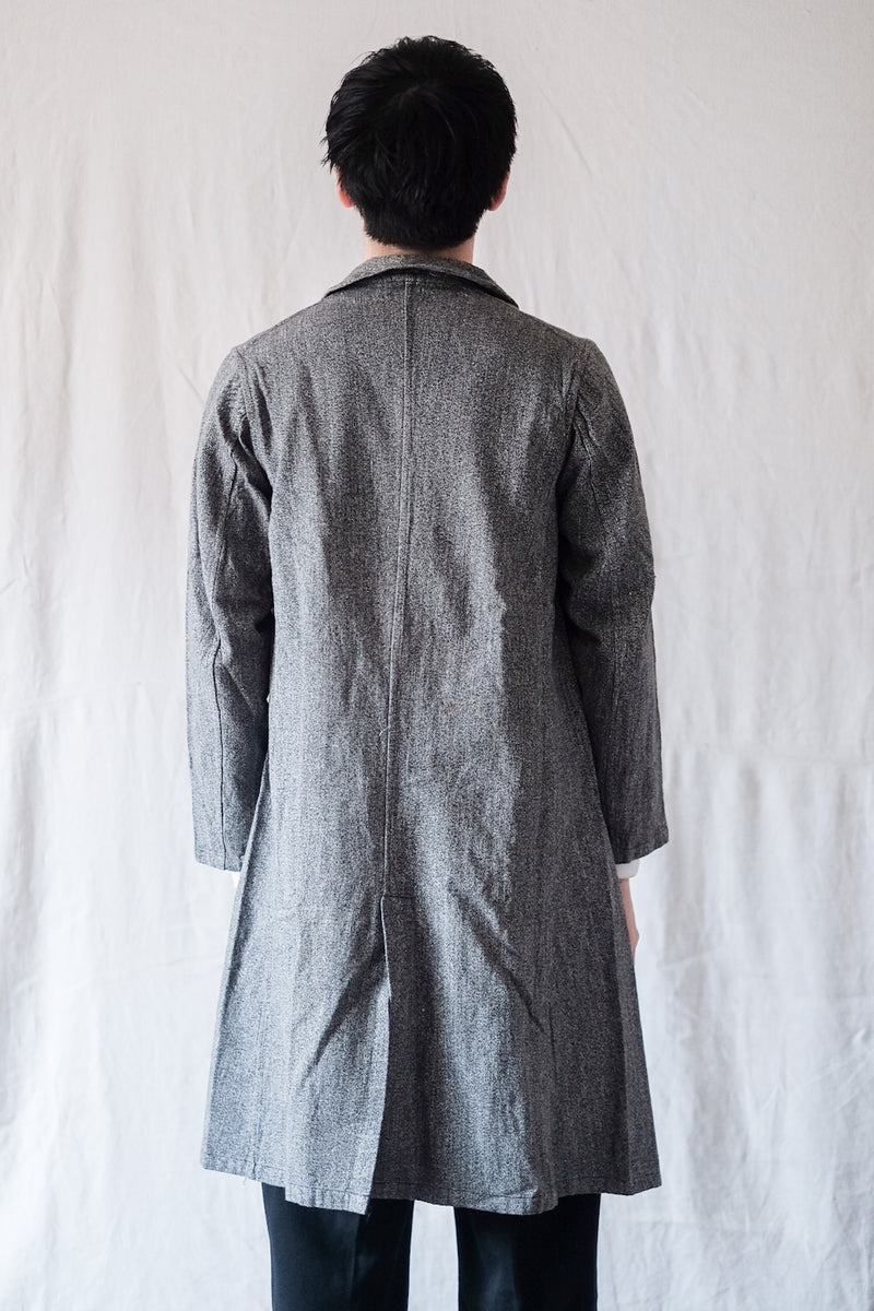 【~40's】French Vintage Black Chambray Work Coat