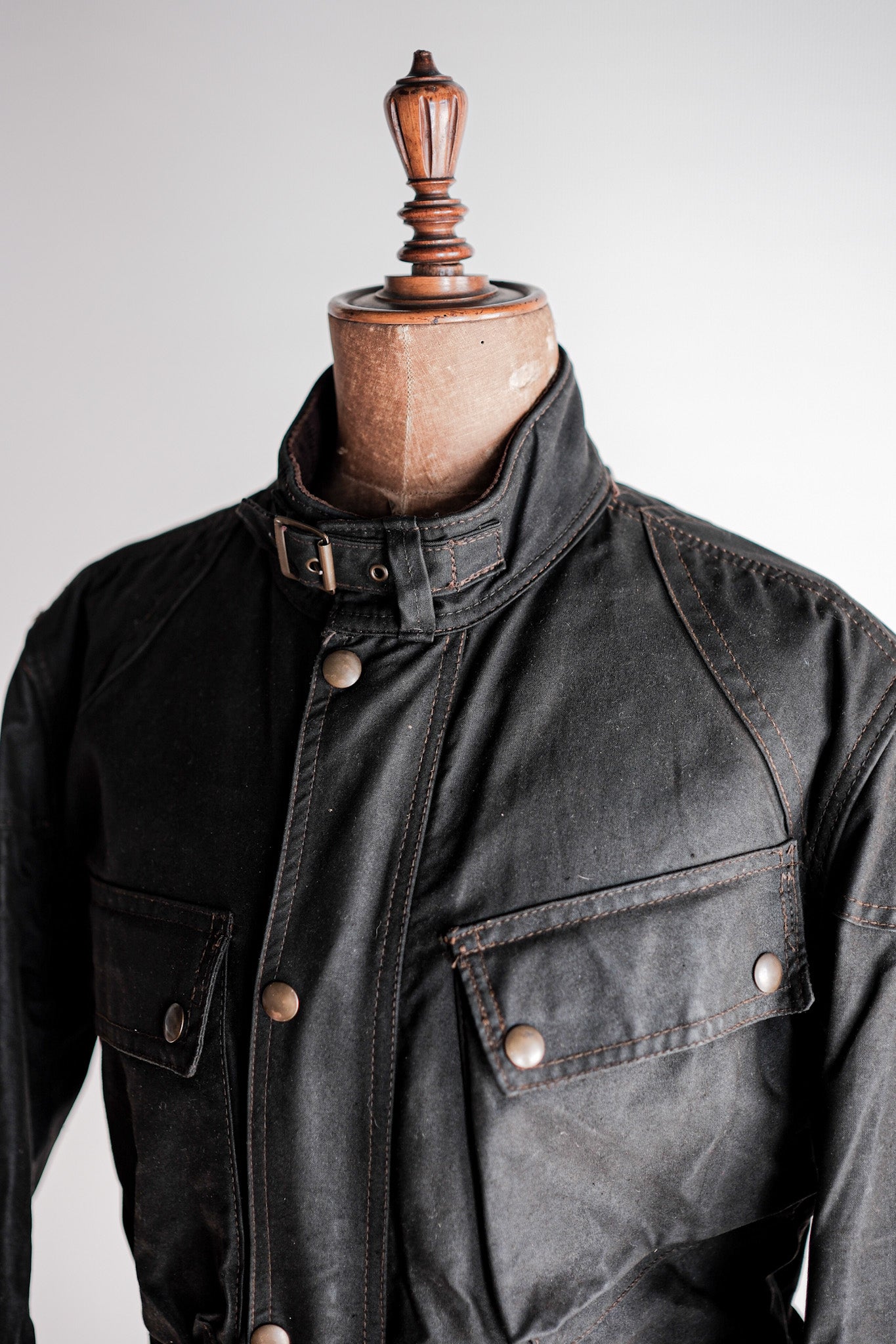 60's] Vintage Belstaff Waxed Jacket & Trousers Set Up Size.38 
