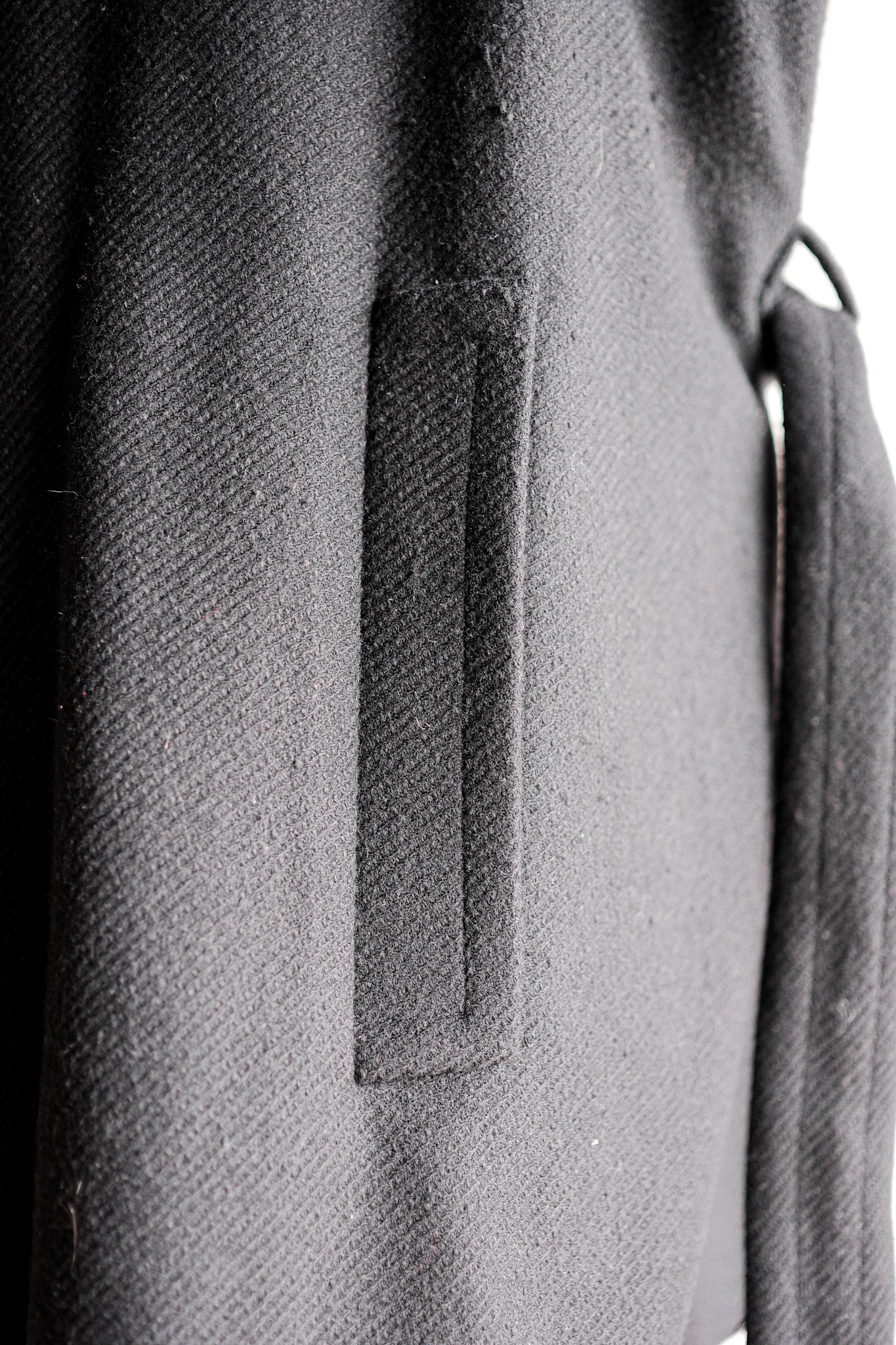 [~ 00's] Old Hermès Paris Cashmere Mix Wool Belted COAT by MARTIN MARGIELA