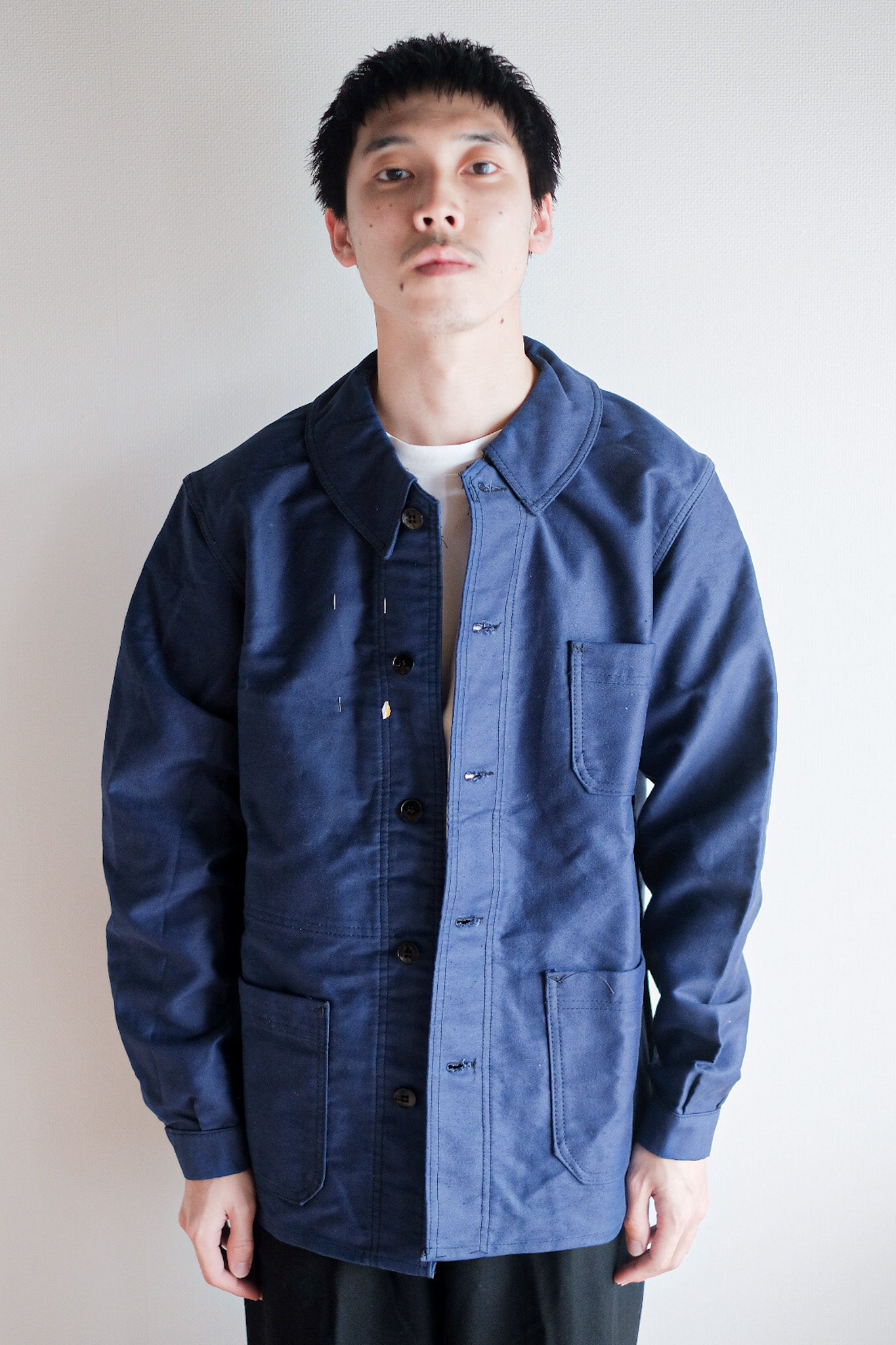 ［~50's］French Vintage Blue Moleskin Work Jacket "Dead Stock"