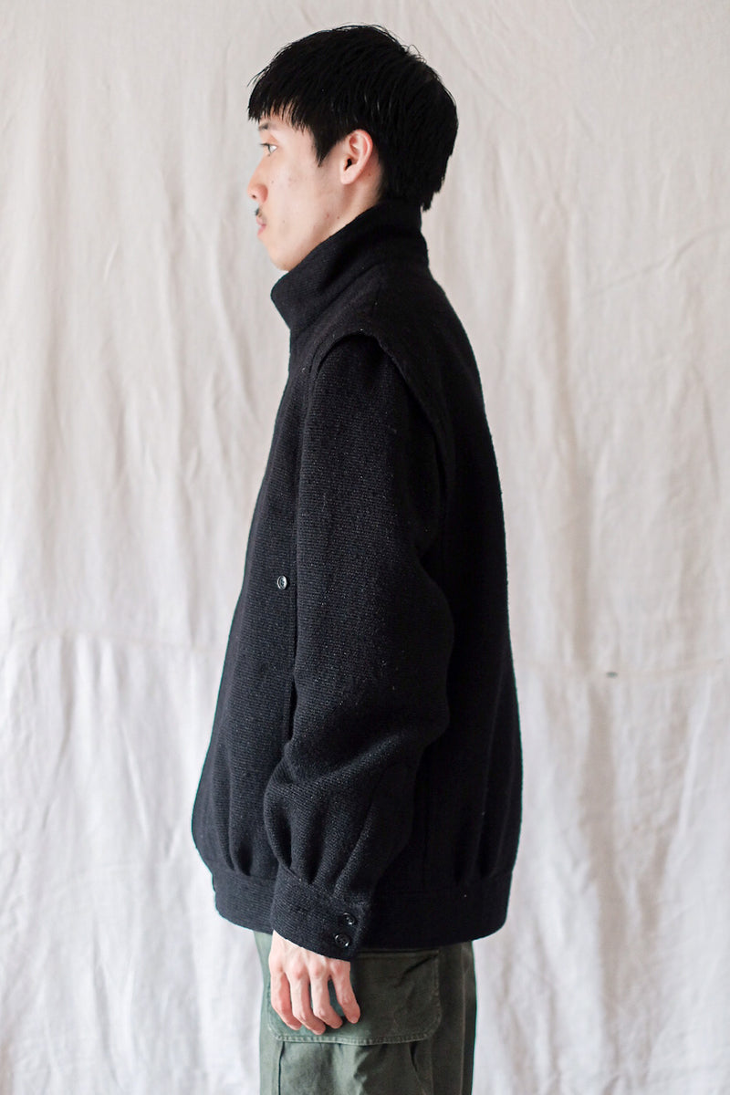 [~ 80's] ผ้าขนสัตว์วินเทจฝรั่งเศส blouson