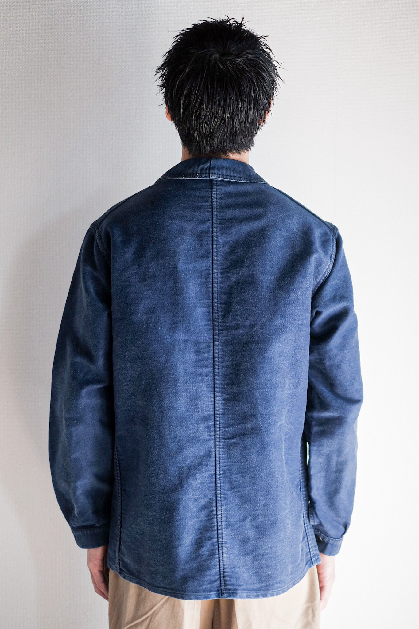 ［~40's］French Vintage Blue Moleskin Work Jacket