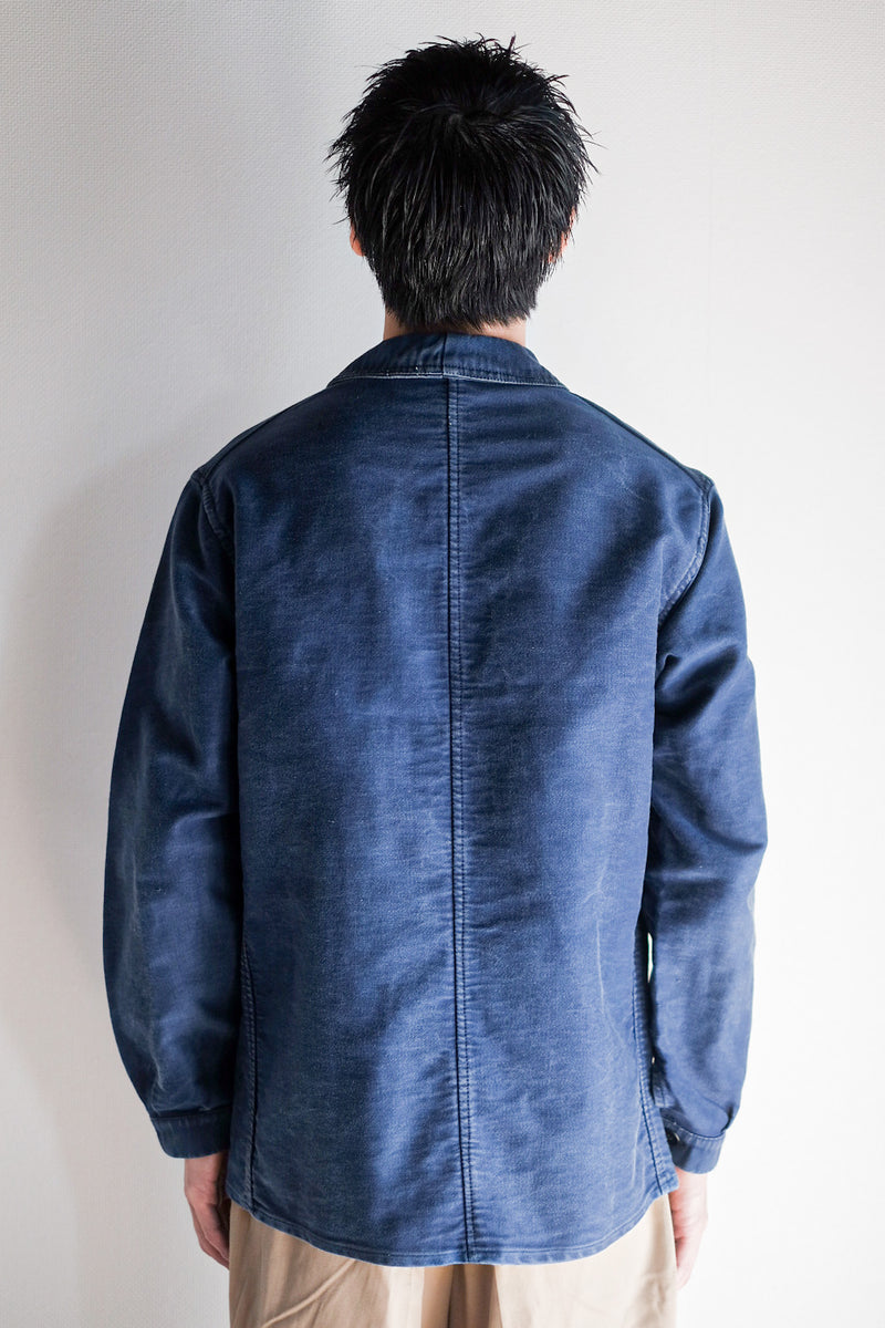 [~ 40's] แจ็คเก็ตงาน Moleskin ของ French Vintage Blue Work