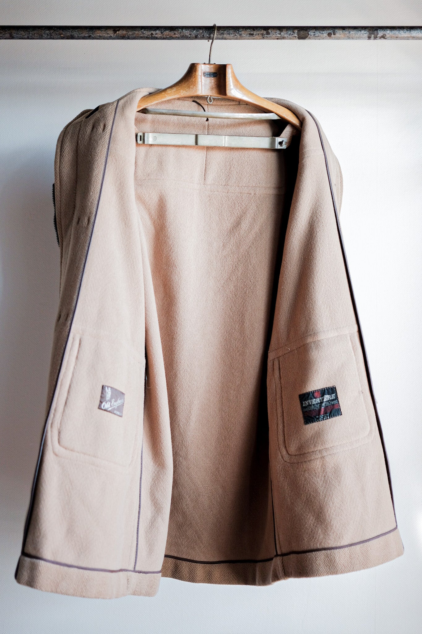 [〜80年代]舊英格蘭的羊毛行李外套，由逆時室“ Moorbrook”製成