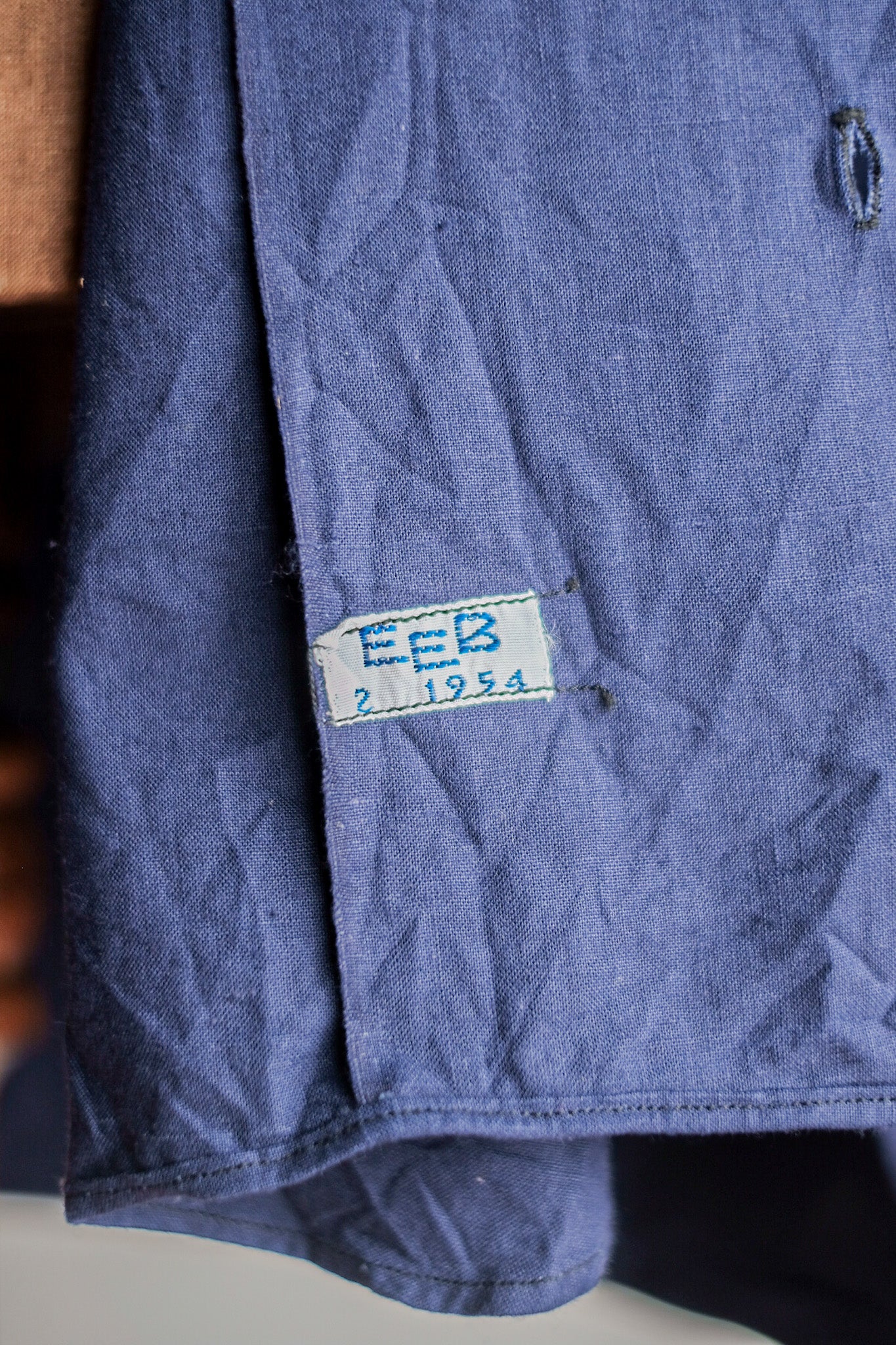 【~50's】French Air Force Indigo Metis Shirt "Dead Stock"