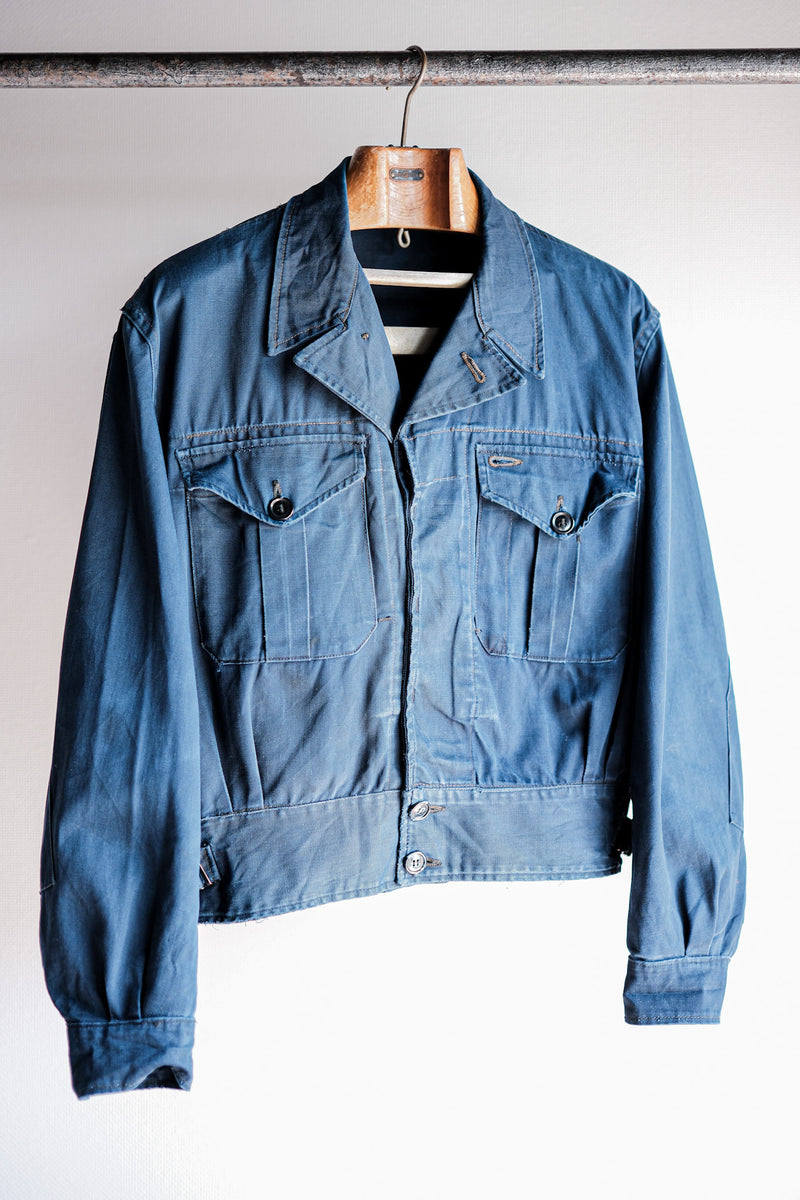 [~ 60's] กองทัพเรือแคนาดา Indigo ผ้าฝ้าย Twill งานแจ็คเก็ตขนาด N2