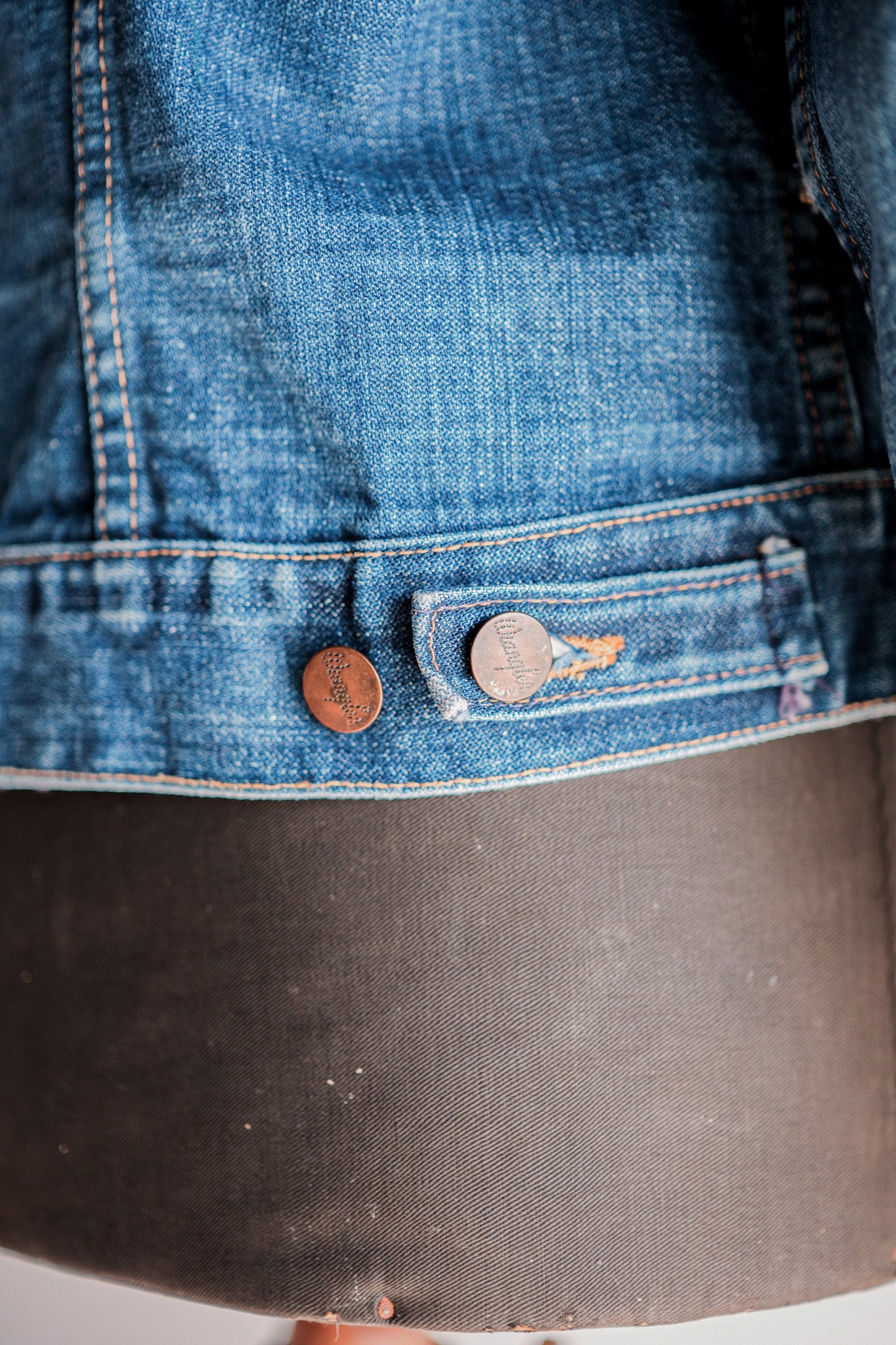 【~70's】Vintage Wrangler 124MJ Denim Jacket With Patches Size.44