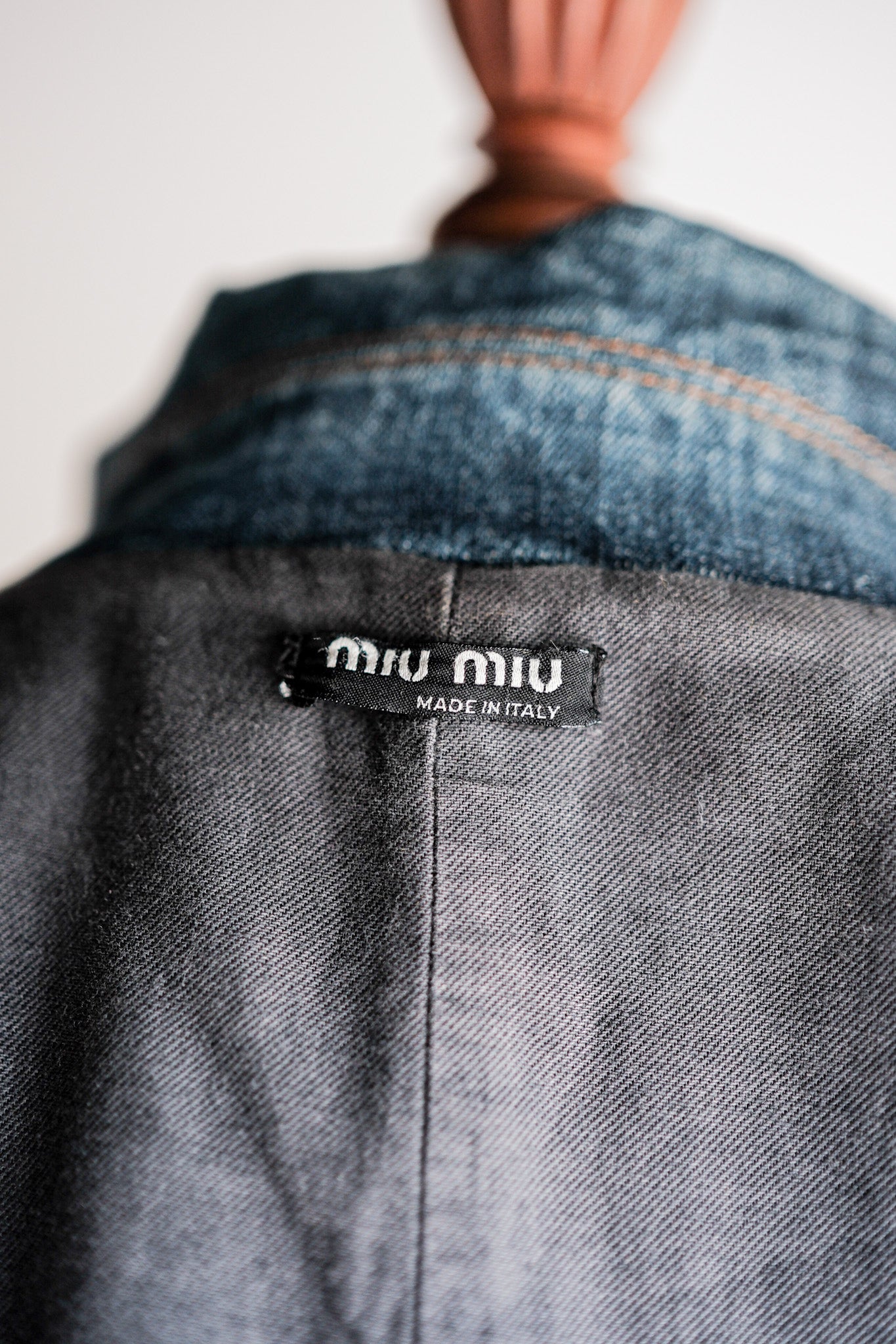 [~ 00's] Old Miu Miu Double Putted Denim Coat