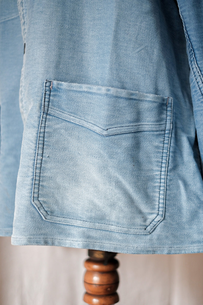 [~ 40's] แจ็คเก็ตงาน Moleskin ของ French Vintage Blue Work