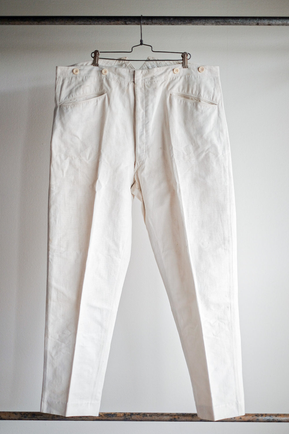 ［~30's］French Vintage Linen Work Pants