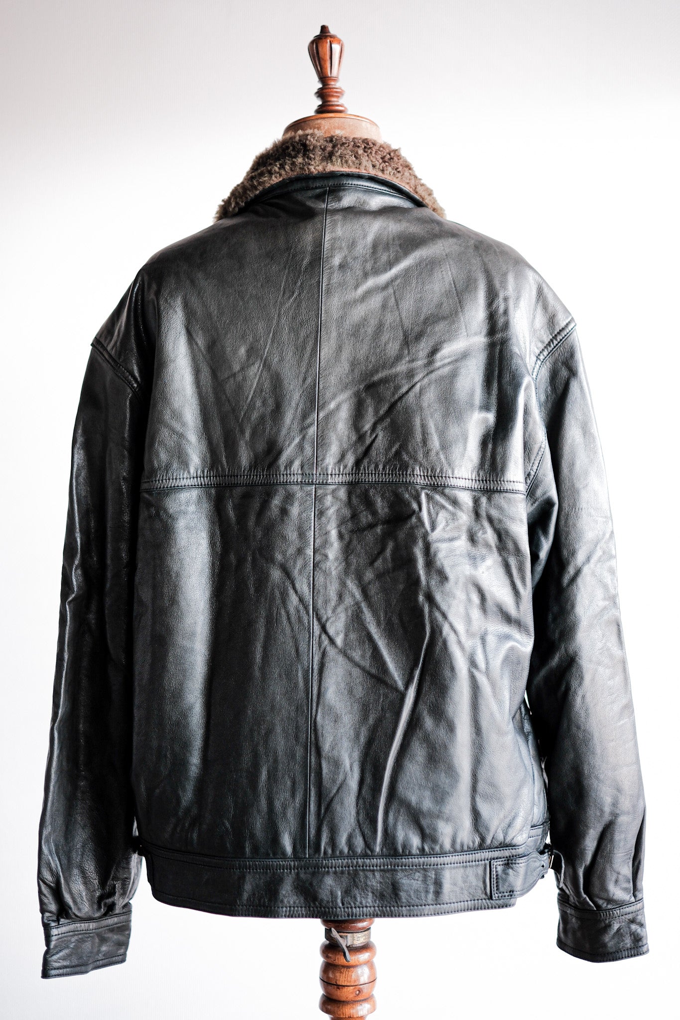 ［~80's］Old Gucci Leather Bomber Jacket Size.52