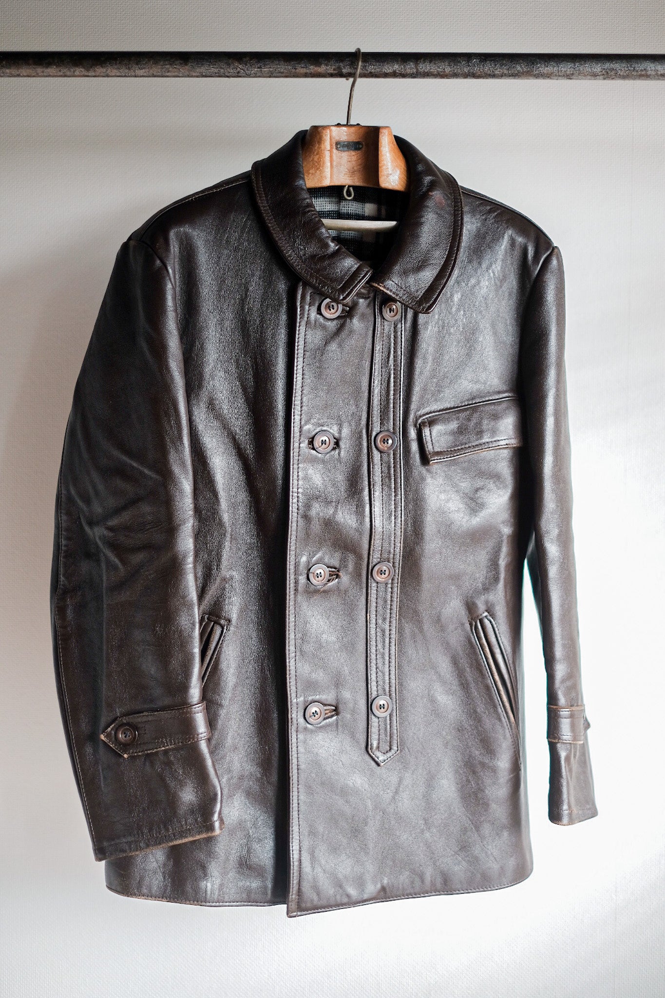 60's] French Vintage Le Corbusier Leather Work Jacket