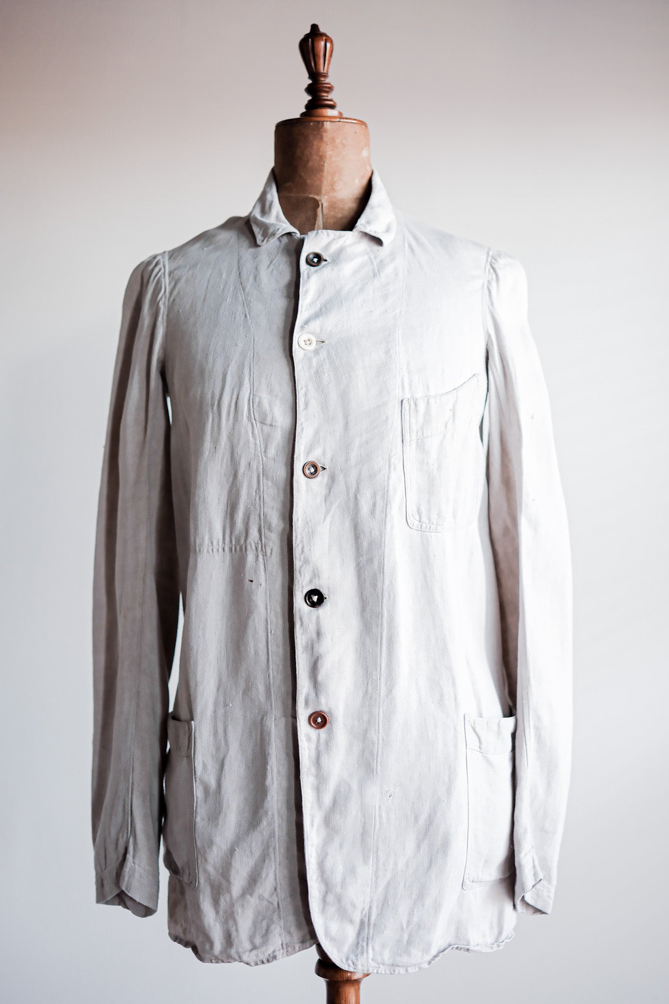 [~ 20's] French Vintage Linen Jacket "Belle Jardiniere"