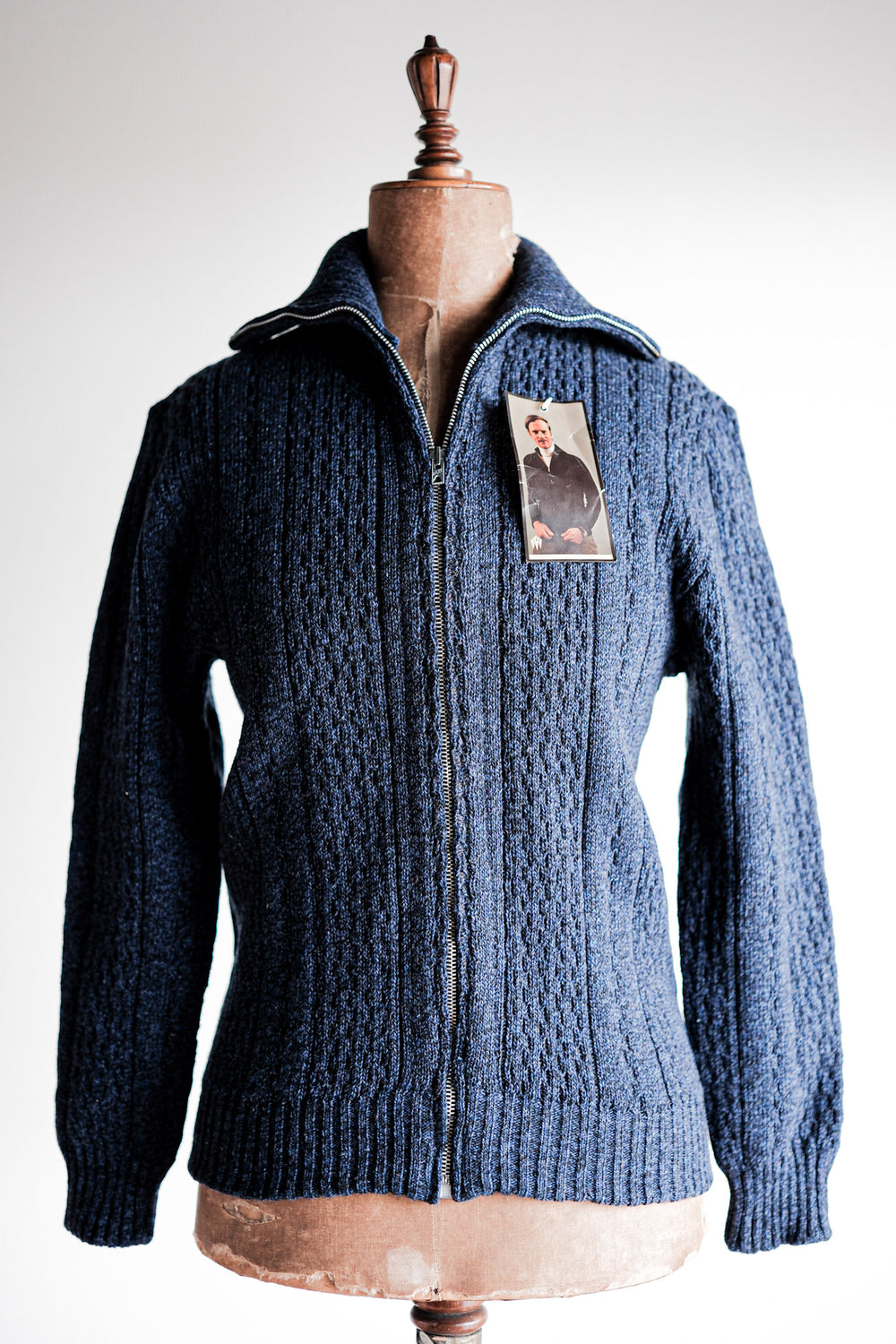 ［~60's］French Vintage Full Zip Wool Cardigan "Dead Stock"