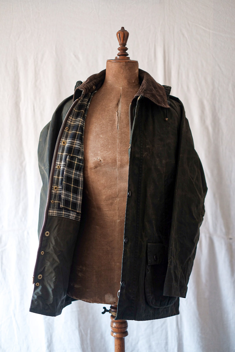 【~90's】Vintage Barbour "BEDALE" 3 Crest Size.38