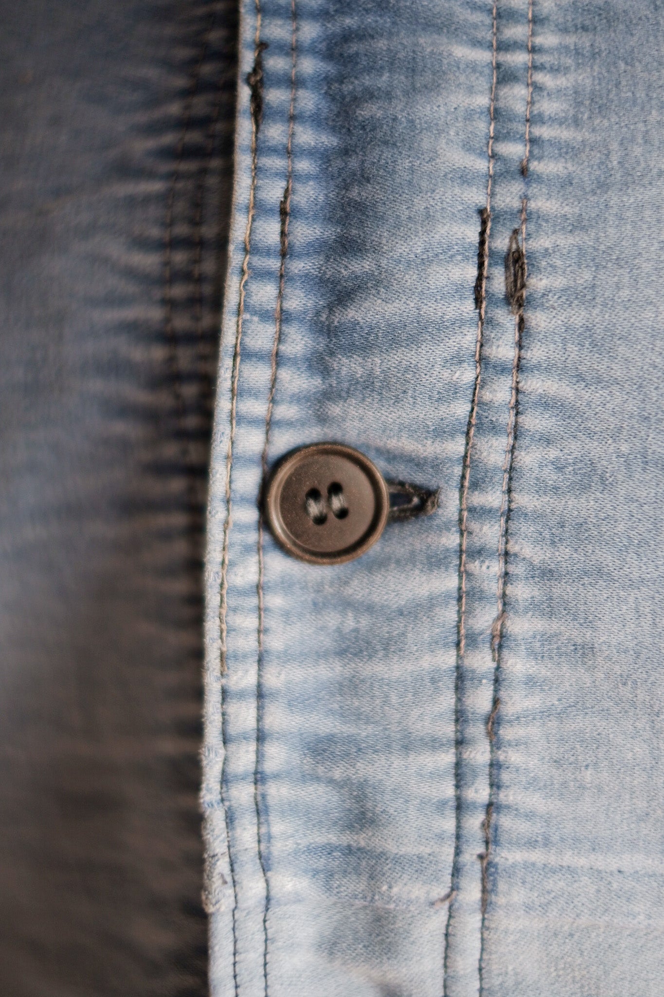 ［~50's］French Vintage Blue Moleskin Work Jacket "Le Mont St. Michel"