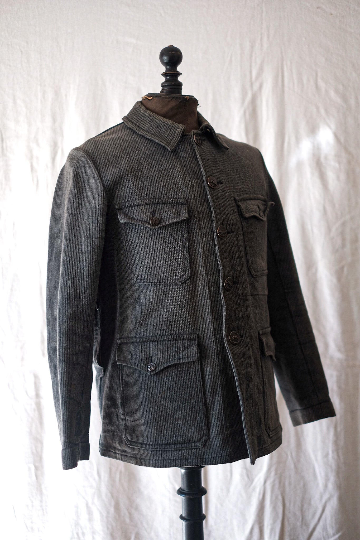 [~ 50 년대] 프랑스 빈티지 그레이 파티크 사냥 재킷