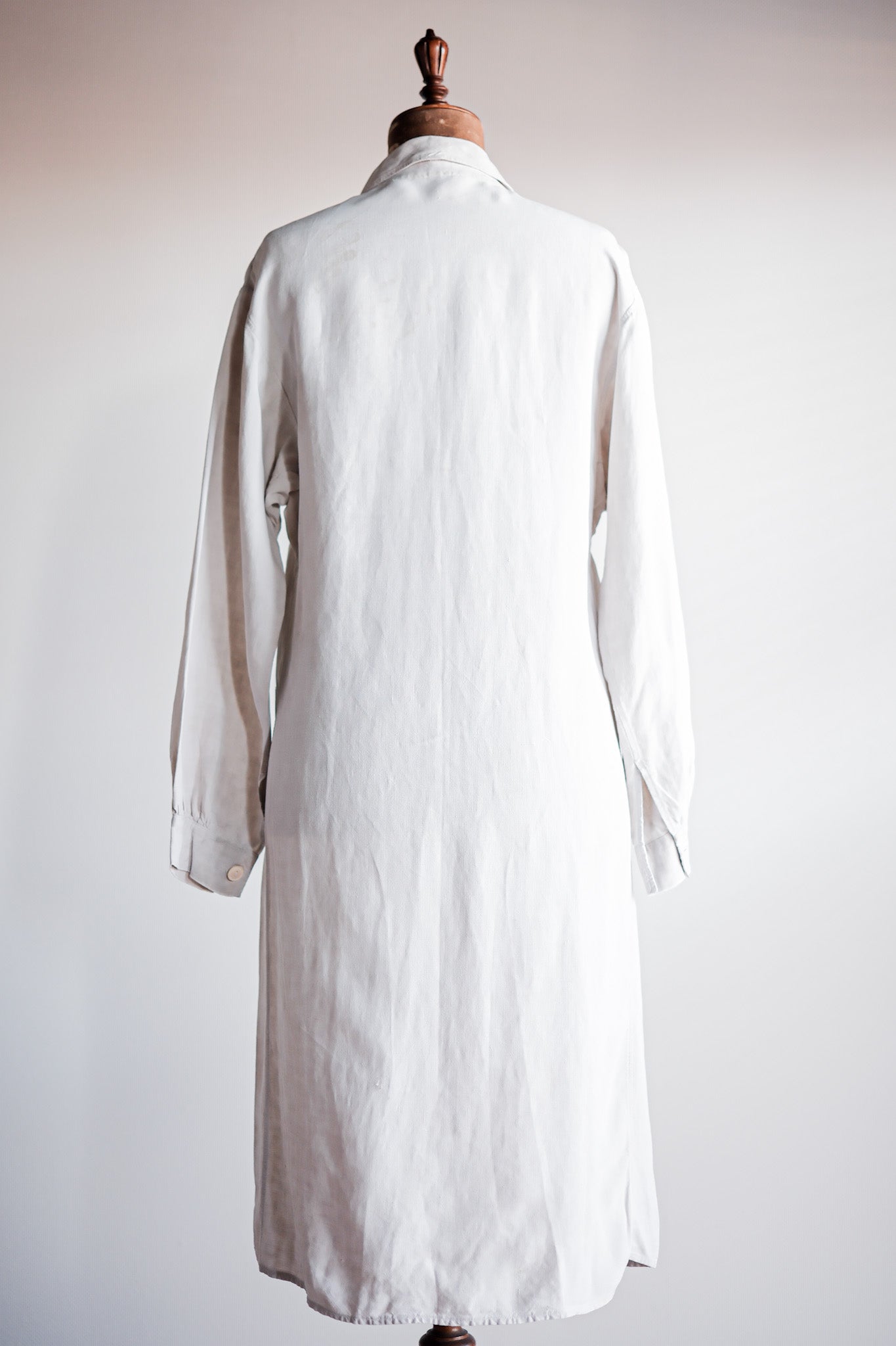 [~ 30's] French Vintage Linen Coat "Belle Jardiniere"