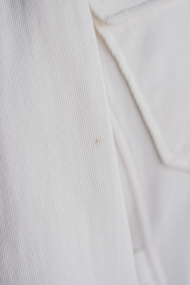 【~30's】French Vintage White Cotton Twill Colonial Jacket