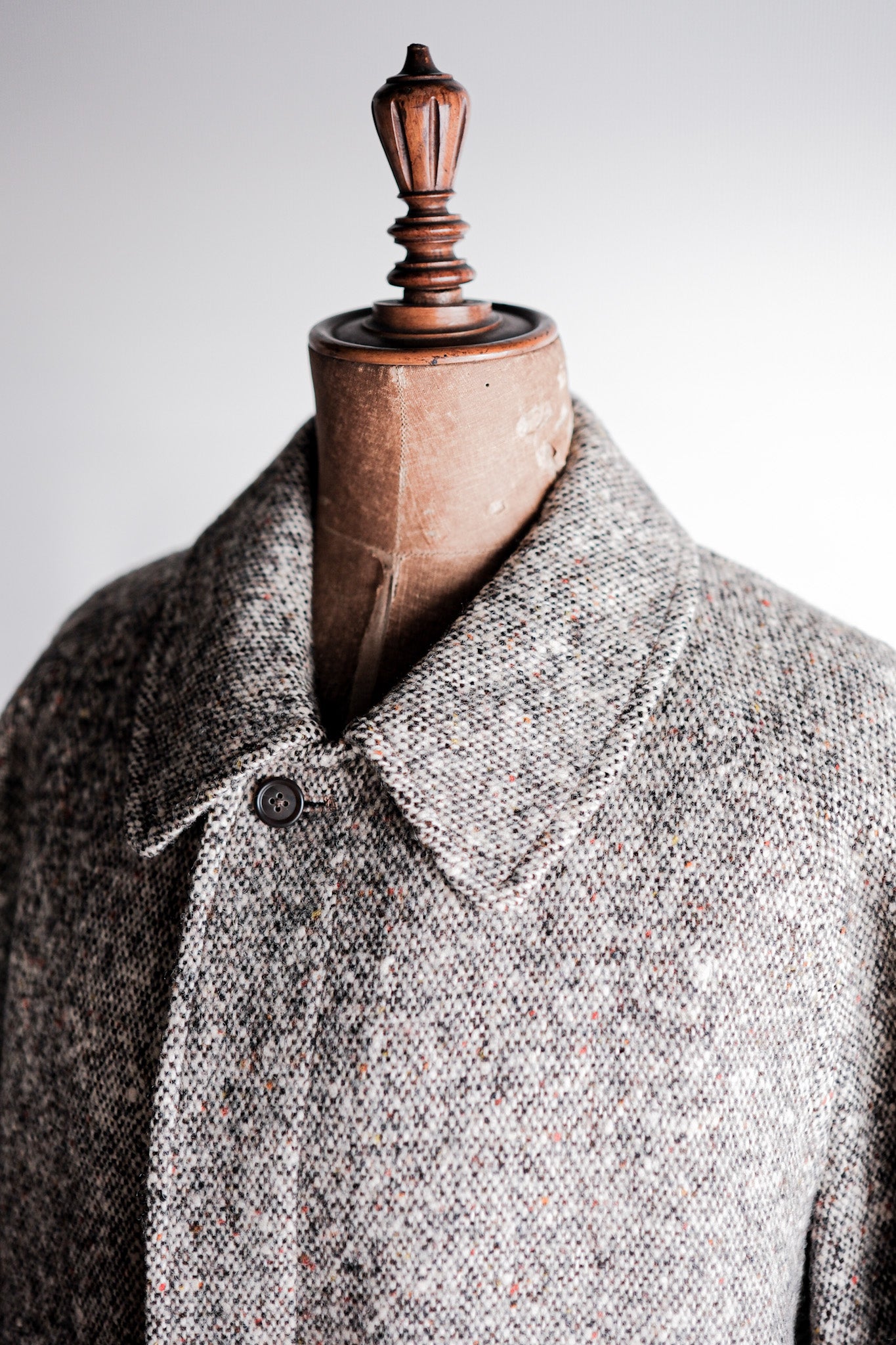 ［~70's］Vintage Burberry's Single Raglan Balmacaan Coat Size.38R "IRISH TWEED" "RAINBOW C 別注"