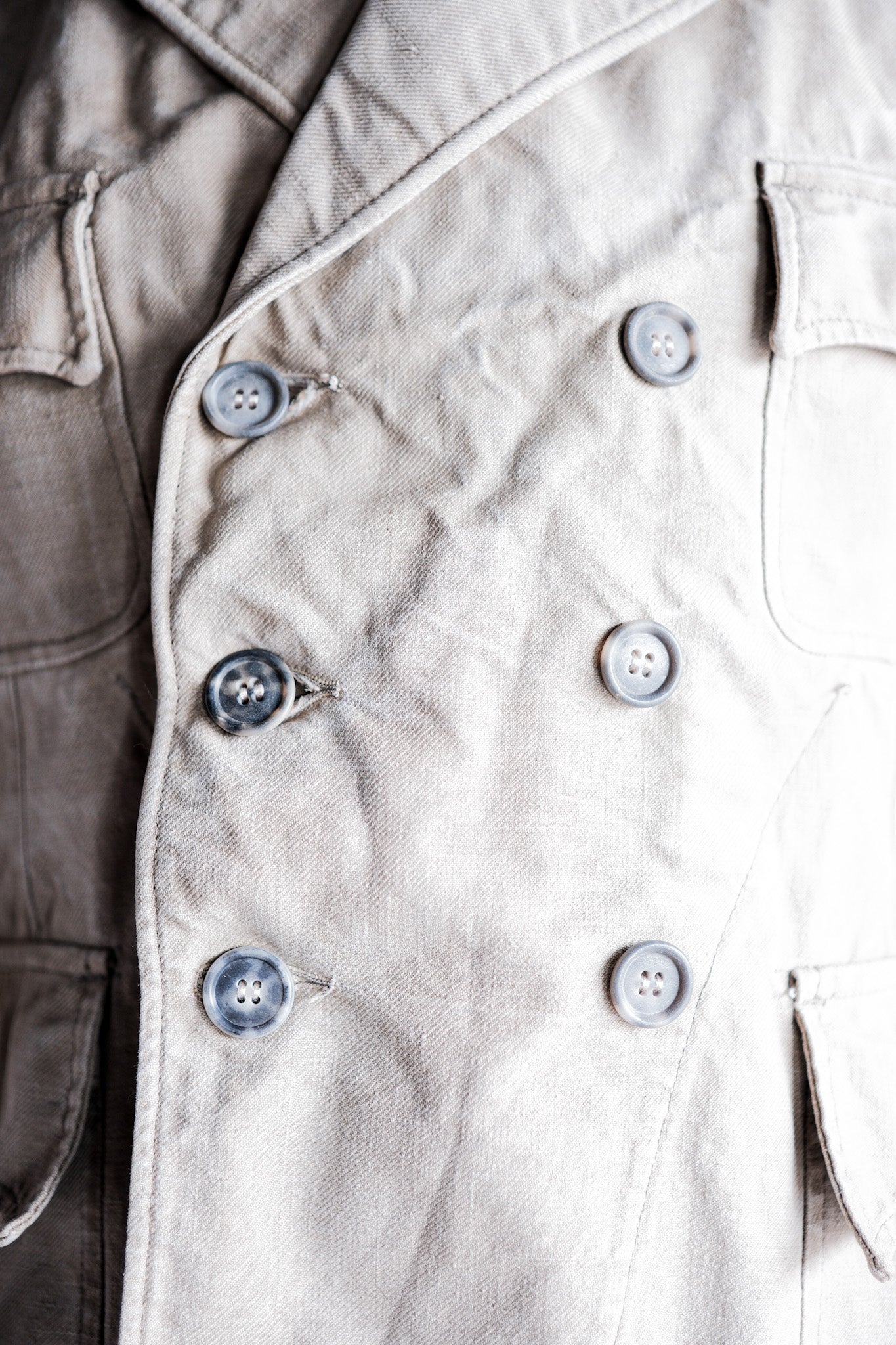 【~40's】French Vintage Double Breasted Work Jacket